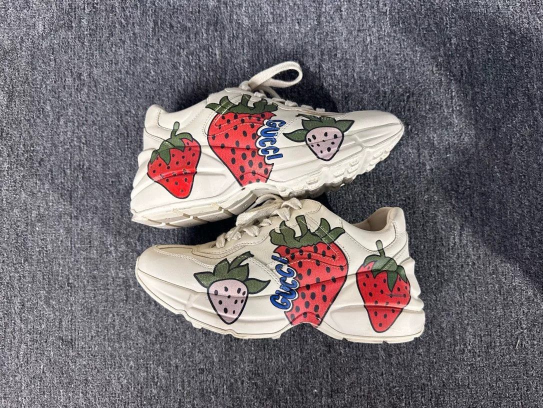 Gucci Gucci Red Lowtop Sneakers us_4 Women Size US 4 / IT 34 - 2 Thumbnail