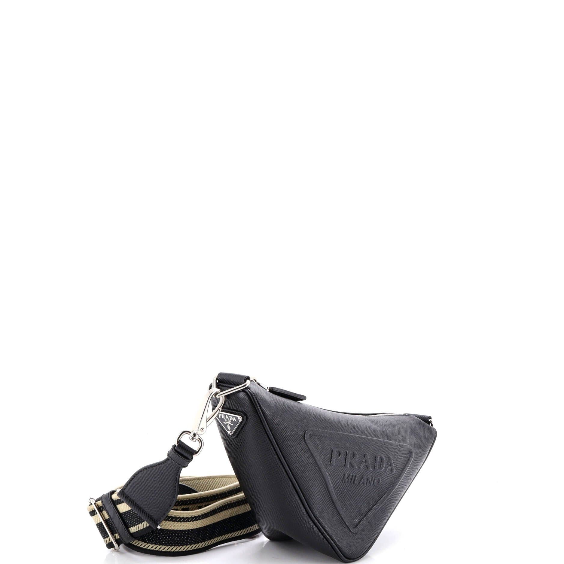 Prada Triangle Logo Zip Crossbody Bag Size ONE SIZE - 2 Thumbnail