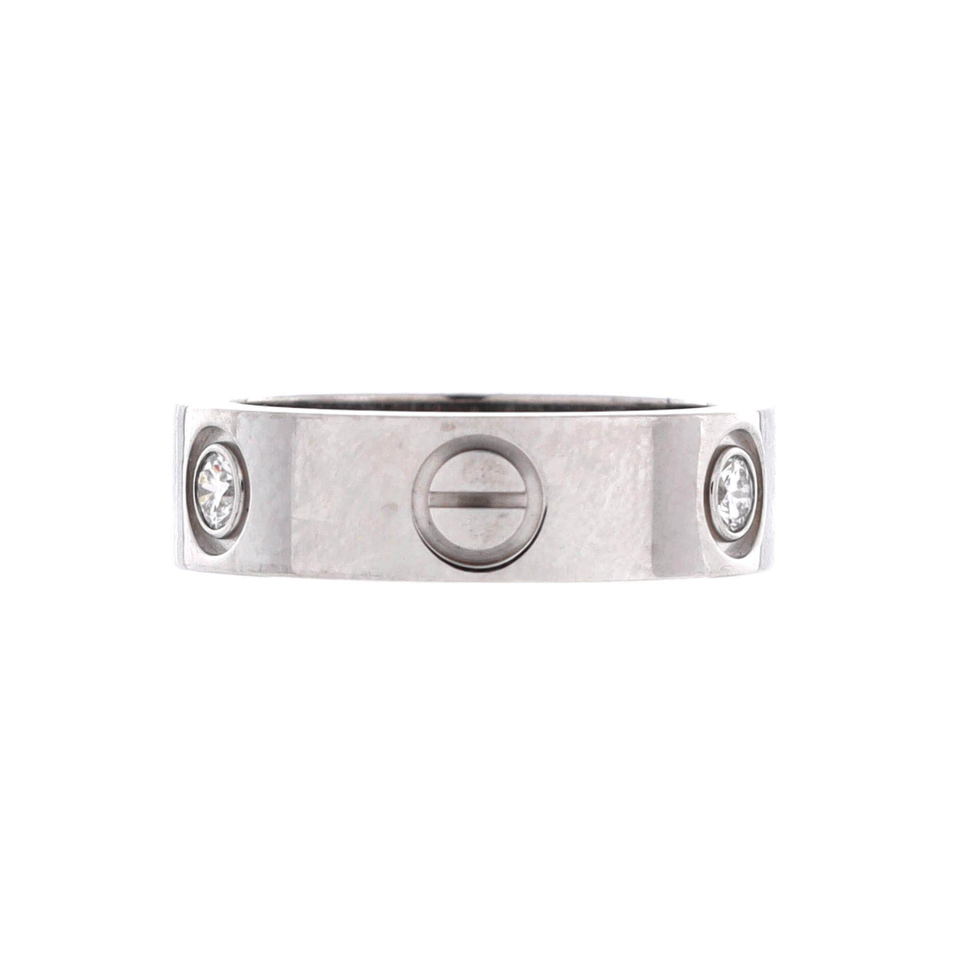 Cartier Love 3 Diamonds Band Ring Size ONE SIZE - 3 Thumbnail