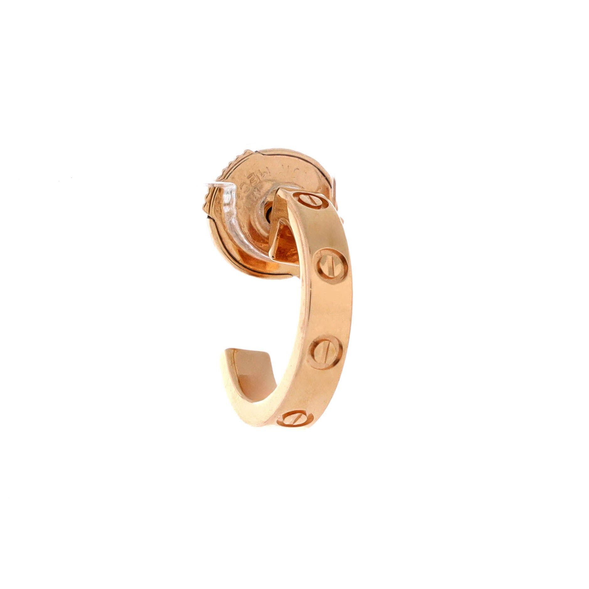 Cartier Love Hoop Earrings Size ONE SIZE - 2 Thumbnail