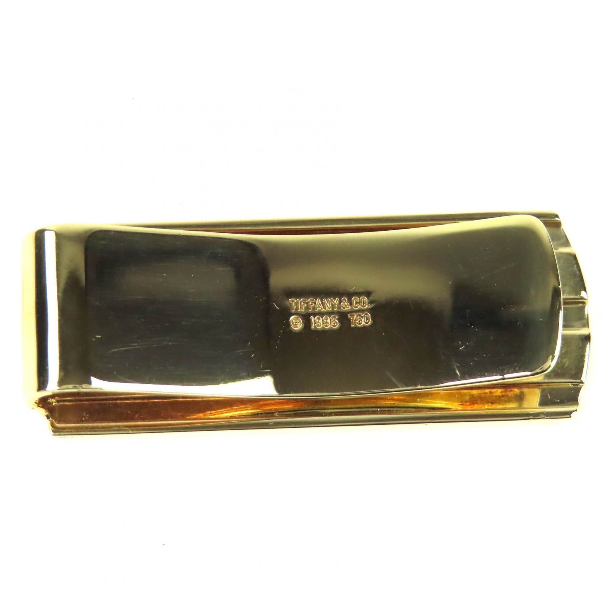 Tiffany & Co. TIFFANY&Co. Tiffany Vintage Double Line Money Clip 750 Bill Clip, Solid Gold K18 (YG), Weight 30.63g, Women's/Men's. Size ONE SIZE - 3 Thumbnail