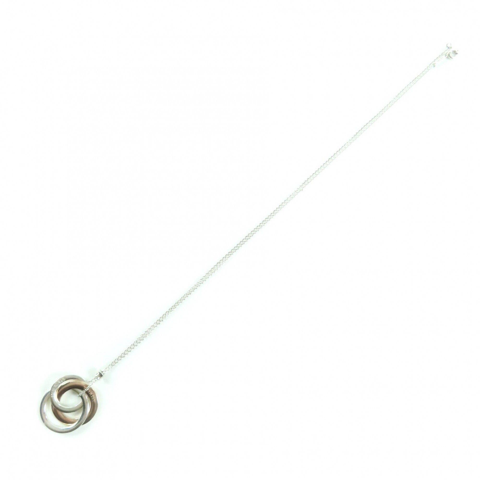 Tiffany & Co. TIFFANY&Co. Tiffany 925 Metal 1837 Interlocking Circle Necklace, Silver and Pink Gold, Total Weight 5.2g, Women's. Size ONE SIZE - 4 Thumbnail