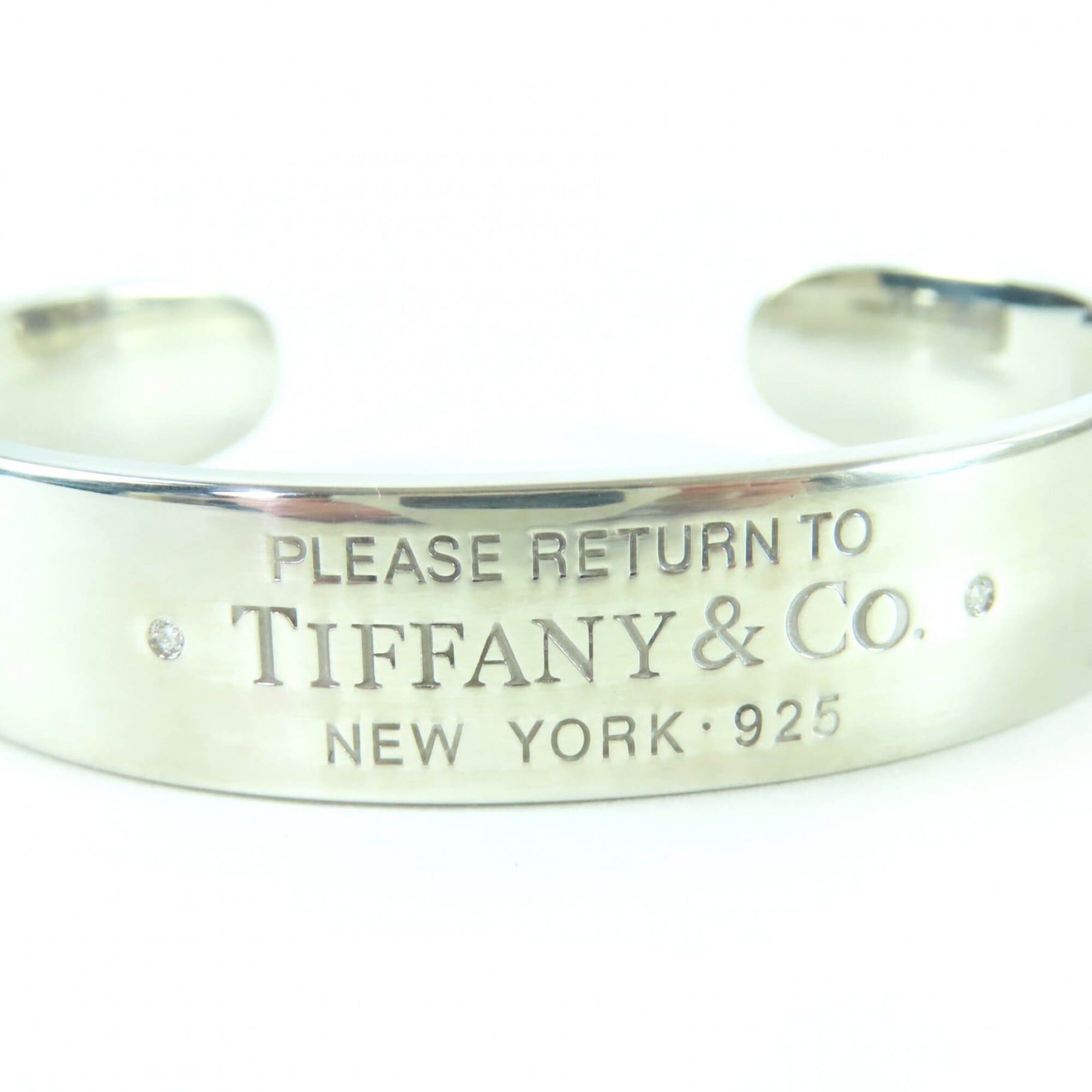 Tiffany & Co. TIFFANY&Co. Tiffany & Co. Return to Narrow Cuff AG925 Diamond Bangle Silver Weight 33.91g Women's Size ONE SIZE - 5 Thumbnail