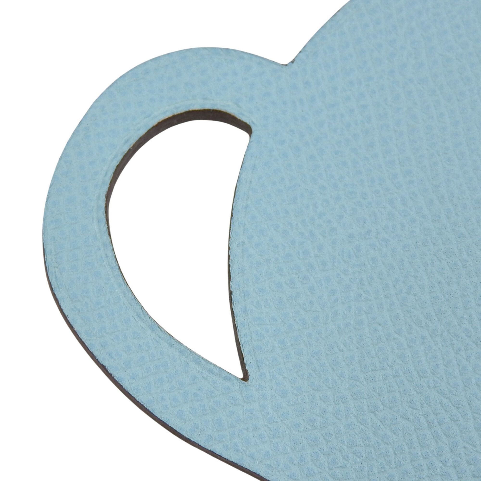 Hermes HERMES Petit H Teapot Leather Bag Charm, Light Blue & Black Bicolor, Women's Size ONE SIZE - 4 Thumbnail