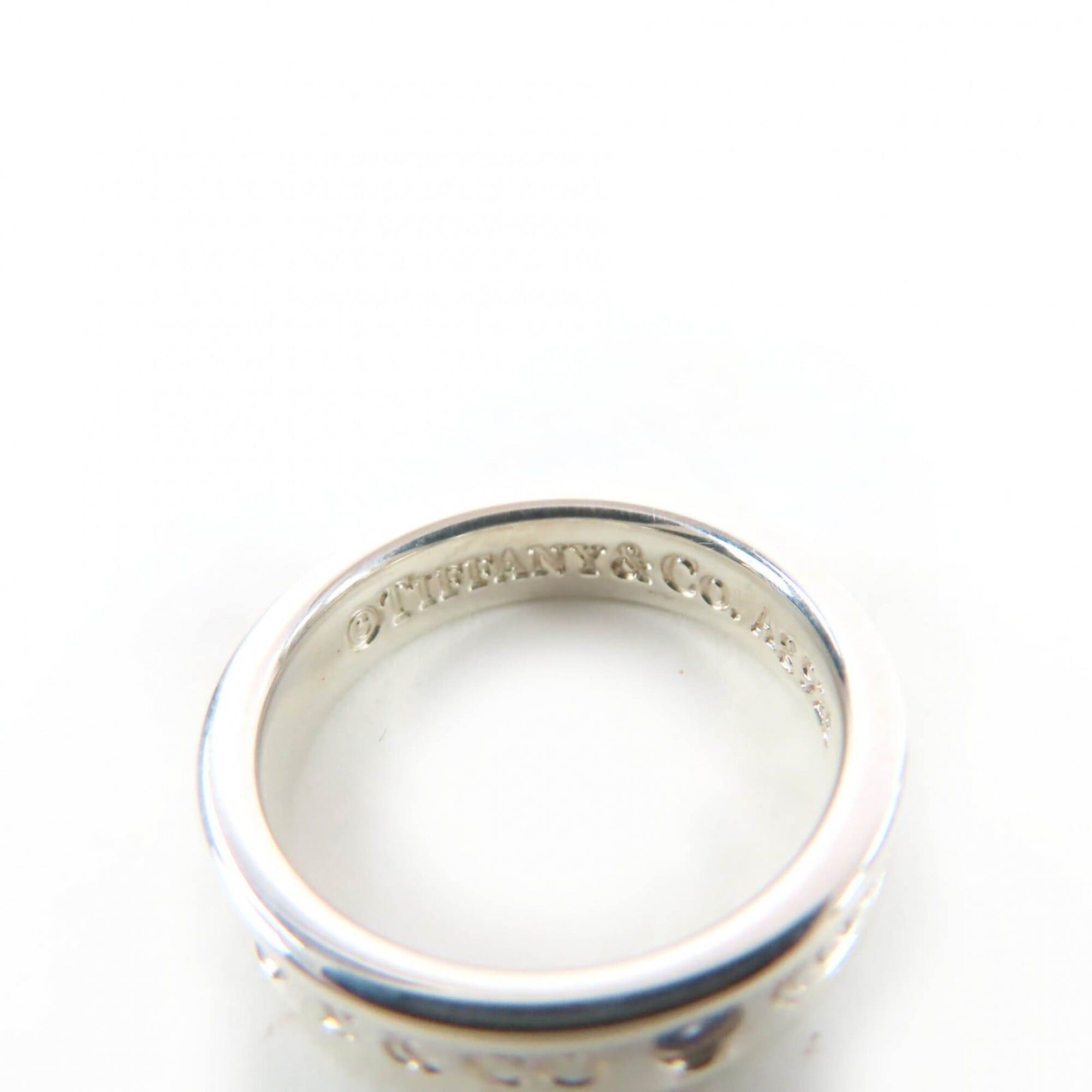 Tiffany & Co. TIFFANY&Co. Tiffany 1837 Narrow Ring AG925 2P Sapphire Current Model Silver JP Equivalent Comes with Storage Bag Weight 3.6g Women's Size ONE SIZE - 8 Thumbnail