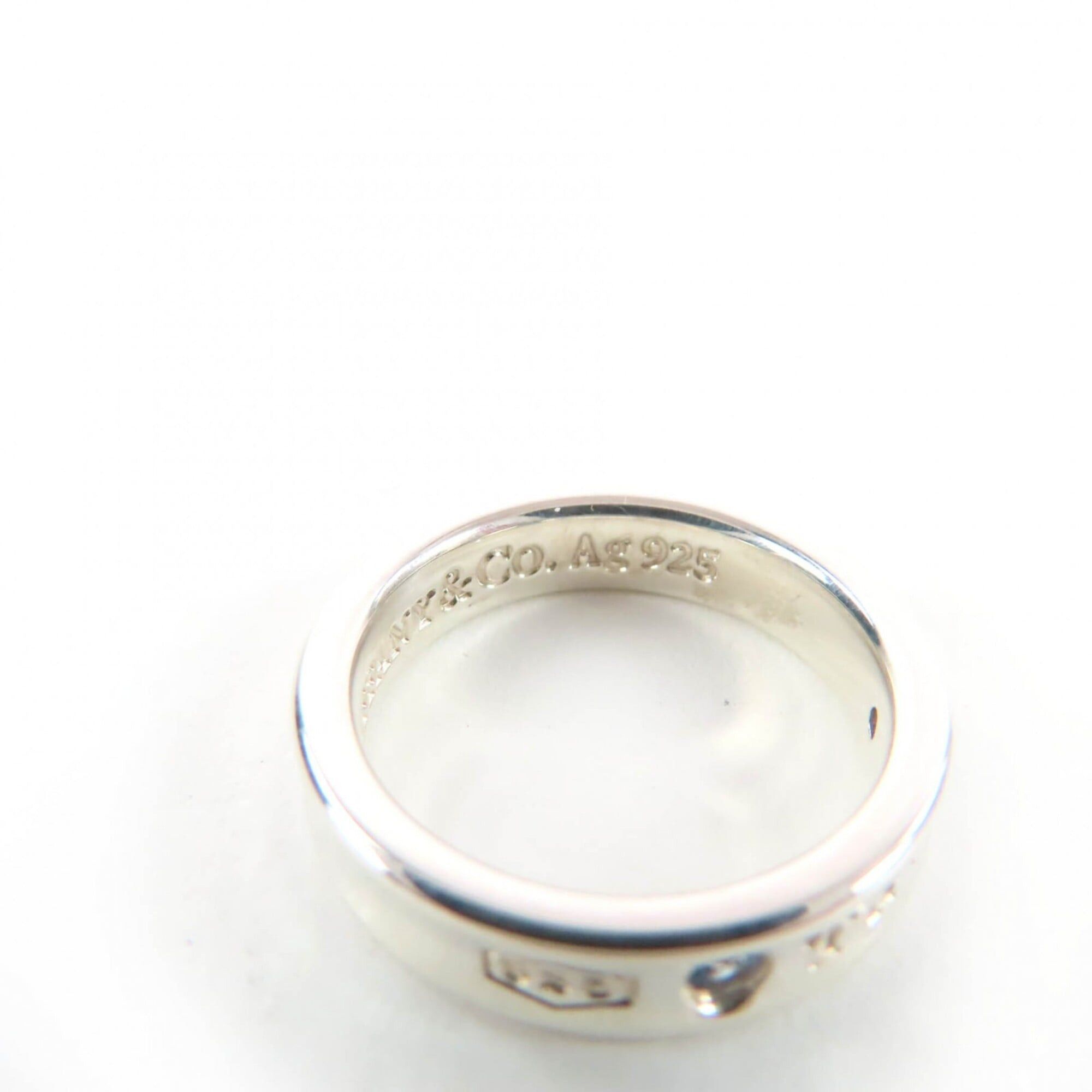 Tiffany & Co. TIFFANY&Co. Tiffany 1837 Narrow Ring AG925 2P Sapphire Current Model Silver JP Equivalent Comes with Storage Bag Weight 3.6g Women's Size ONE SIZE - 9 Thumbnail