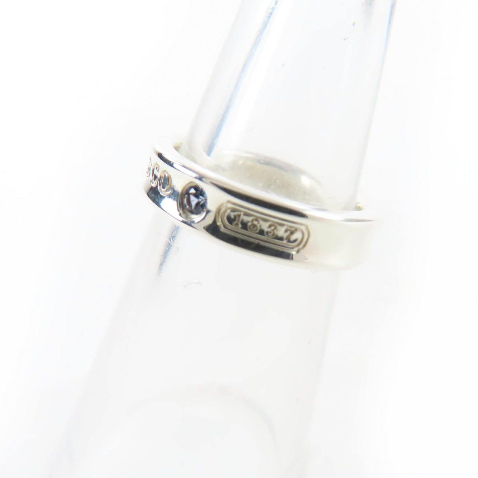 Tiffany & Co. TIFFANY&Co. Tiffany 1837 Narrow Ring AG925 2P Sapphire Current Model Silver JP Equivalent Comes with Storage Bag Weight 3.6g Women's Size ONE SIZE - 5 Thumbnail