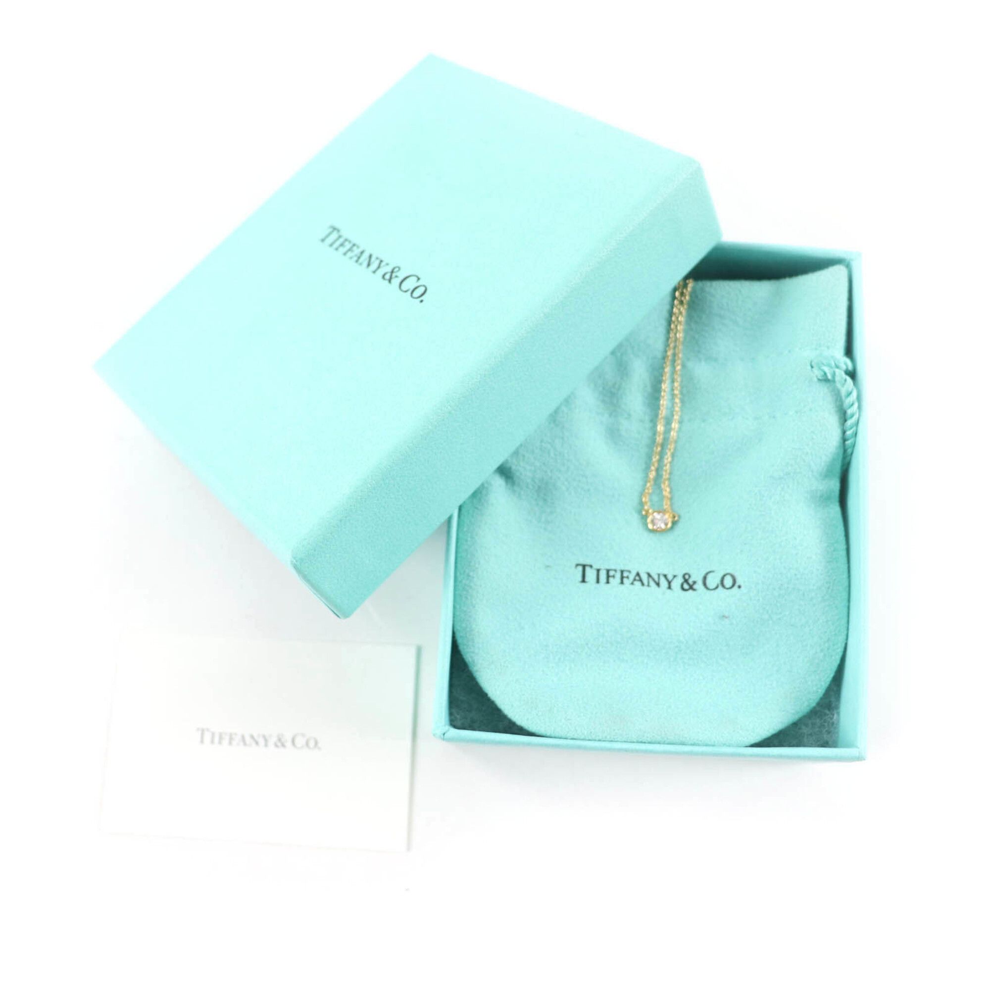 Tiffany & Co. TIFFANY&Co. Tiffany & Co. Elsa Peretti By the Yard K18 AU750 (Yellow Gold) Necklace, approx. 4.27mm frame diameter, current model, 0.08ct 1P diamond, gold, with box and storage bag, total weight 2.0g, women's. Size ONE SIZE - 2 Thumbnail