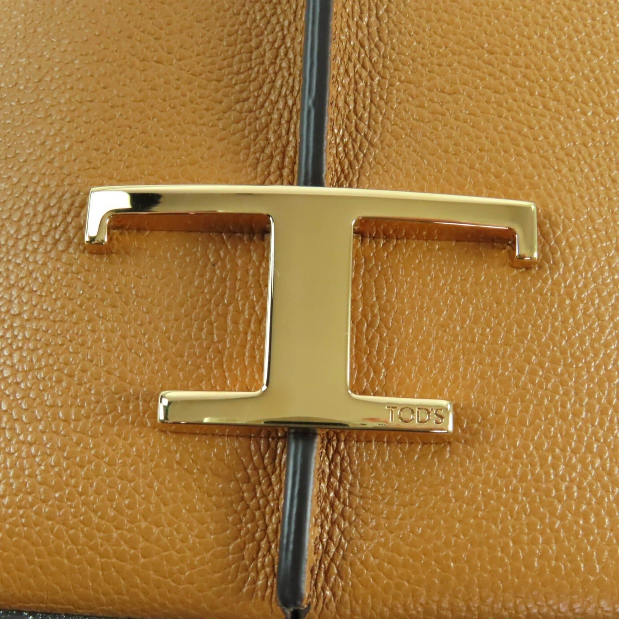 Tod's Tod's TOD’S XBWTSAQ0000Q8ES410 TSA SECCHIELLO MICRO T-Timeless Leather 2-Way Bucket Bag Shoulder Brown Gold Hardware Comes with Box and Dust Made in Italy Women's Size ONE SIZE - 10 Thumbnail