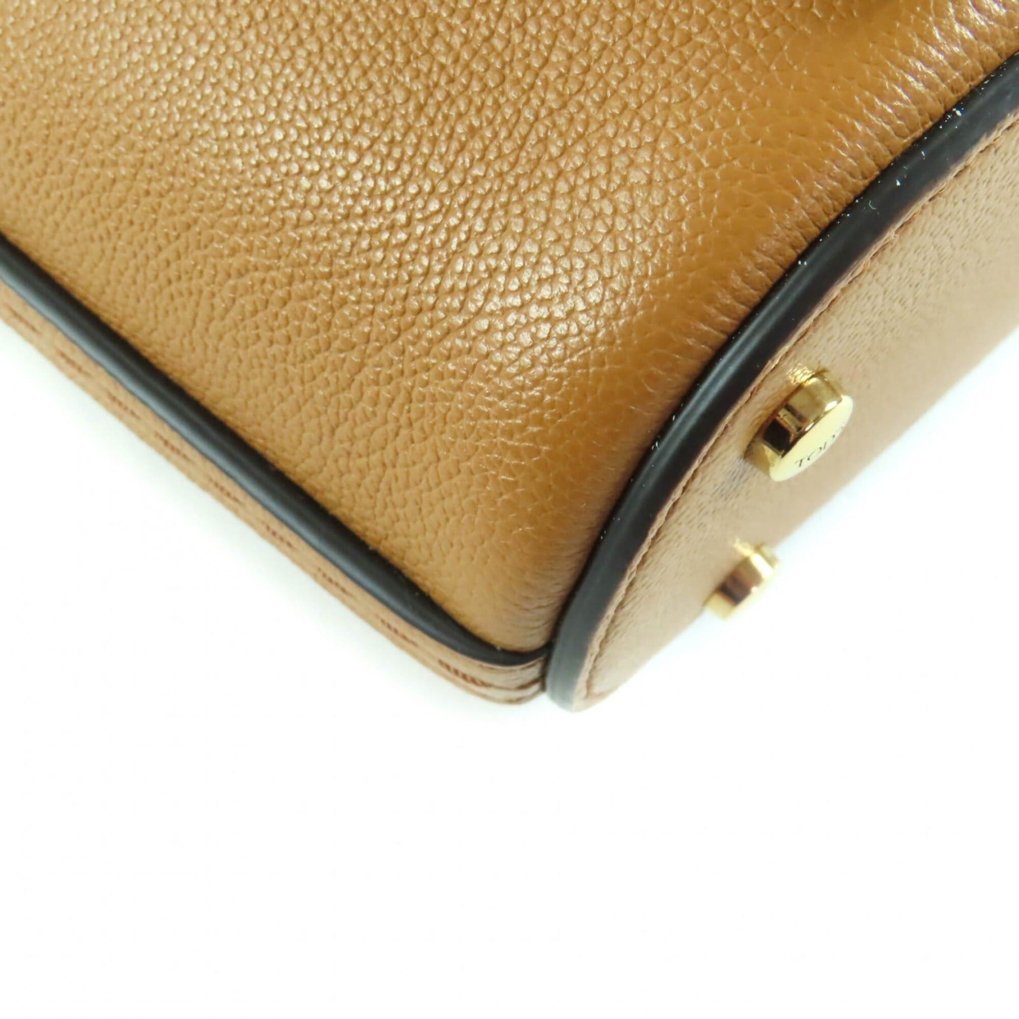 Tod's Tod's TOD’S XBWTSAQ0000Q8ES410 TSA SECCHIELLO MICRO T-Timeless Leather 2-Way Bucket Bag Shoulder Brown Gold Hardware Comes with Box and Dust Made in Italy Women's Size ONE SIZE - 8 Thumbnail
