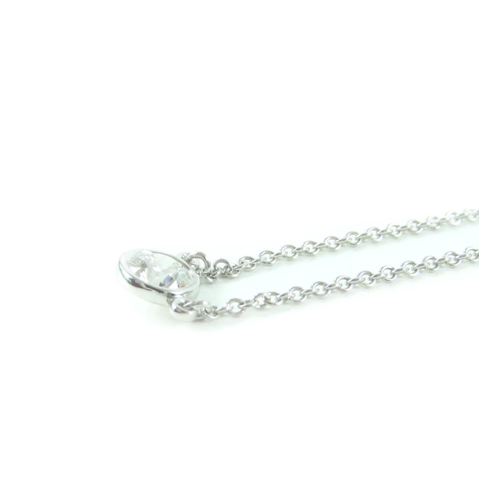 Tiffany & Co. TIFFANY&Co. Tiffany & Co. Elsa Peretti By the Yard PT950 0.23ct I VVS1 3EX NONE 74960847 1P Diamond Necklace Silver with Box and Case Weight 2.55g Women's Size ONE SIZE - 6 Thumbnail