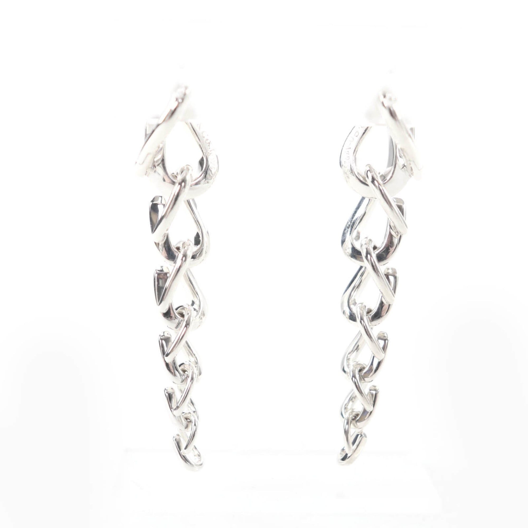 Tiffany & Co. TIFFANY&Co. Tiffany AG925 Forged Drop Link Earrings, Silver, Weight 19.97g, Women's Size ONE SIZE - 3 Thumbnail