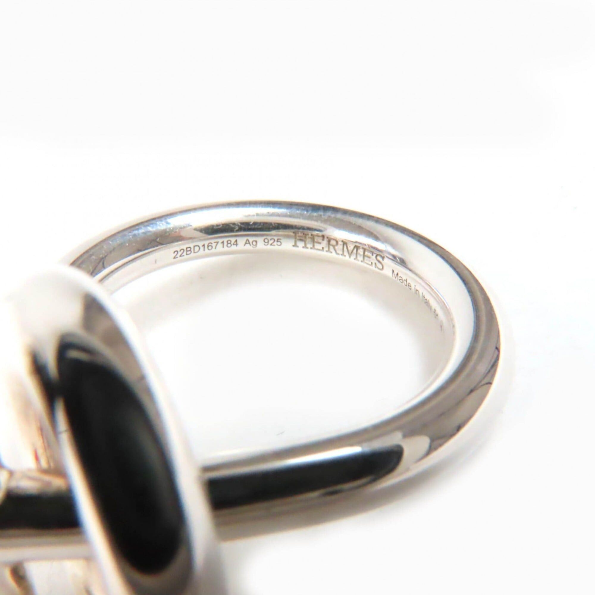 Hermes HERMES Echappé MM AG925 Ring (22BD167184), 2022 model, Silver, Size 51 (Japanese size equivalent), with box, Made in Italy, Weight: 9.9g, Women's. Size ONE SIZE - 8 Thumbnail