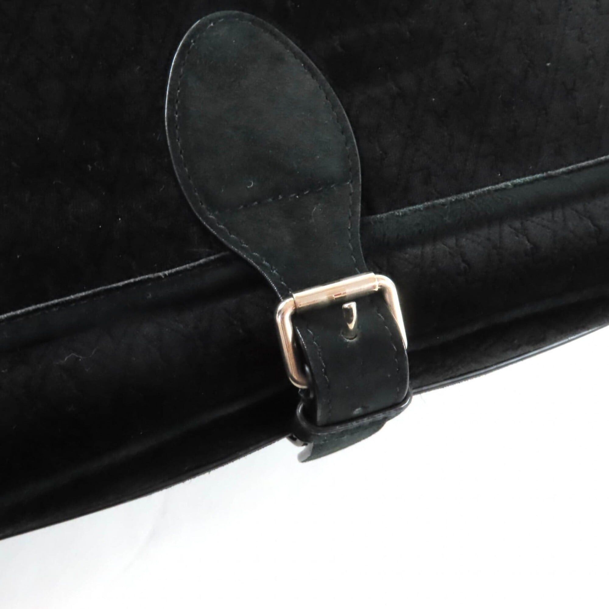 Saint Laurent Paris SAINT LAURENT MAL688253 YSL Monogram Velvet Shoulder Bag, Black with Silver Hardware, Made in Italy, Women's. Size ONE SIZE - 11 Thumbnail