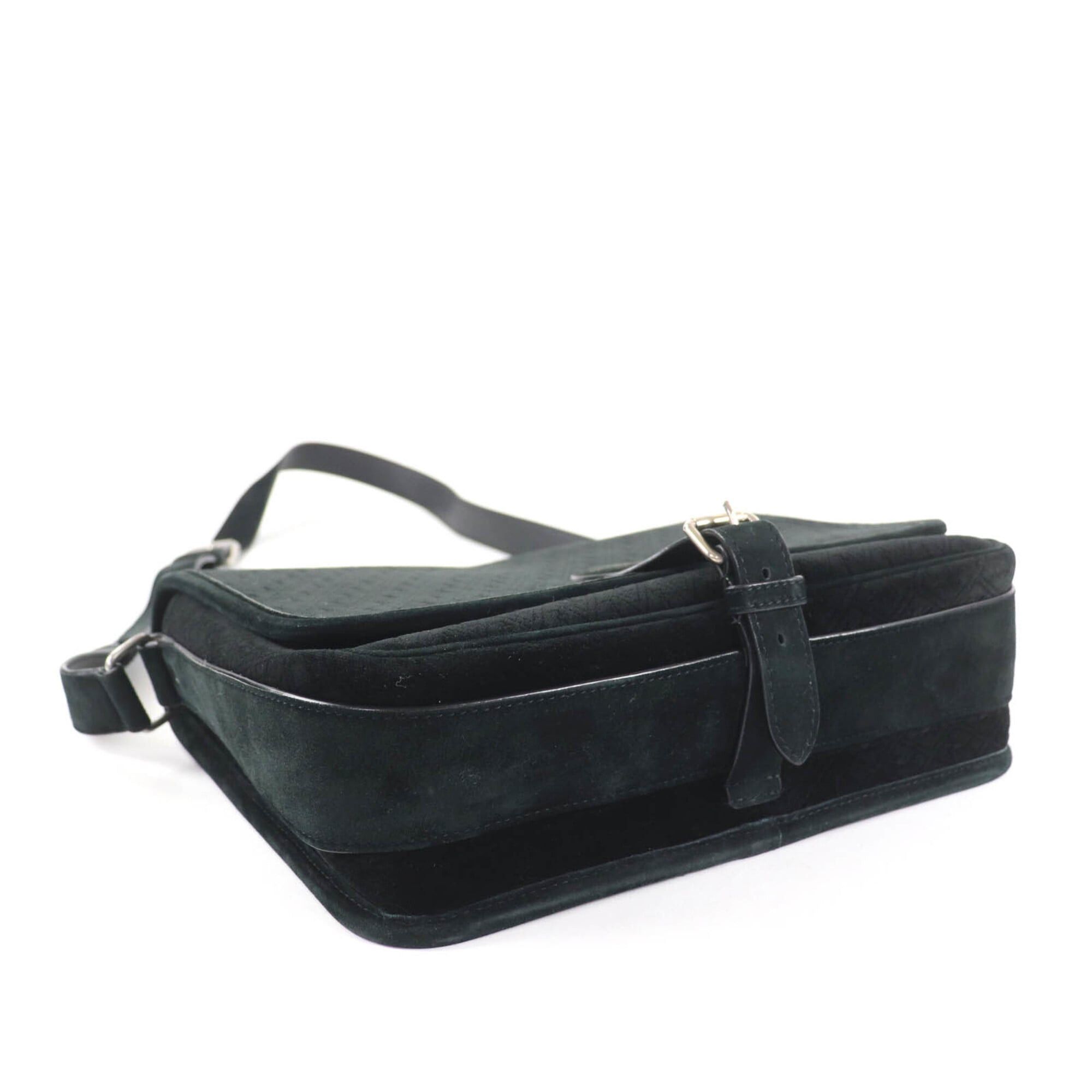 Saint Laurent Paris SAINT LAURENT MAL688253 YSL Monogram Velvet Shoulder Bag, Black with Silver Hardware, Made in Italy, Women's. Size ONE SIZE - 4 Thumbnail