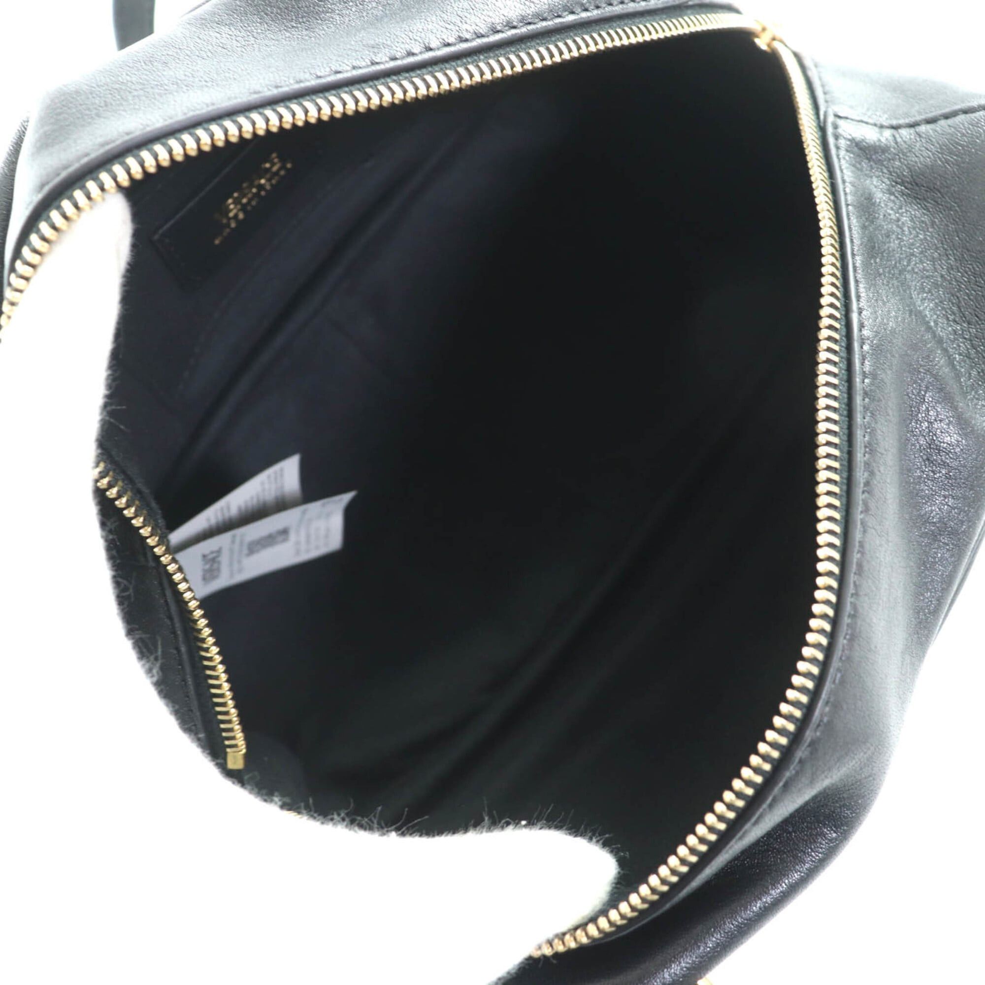 Versace VERSACE 1015792 Versace Tag Nappa Bowling Bag with Medusa Charm Leather Handbag Black Comes Box and Dust Made in Italy Women's Size ONE SIZE - 9 Thumbnail