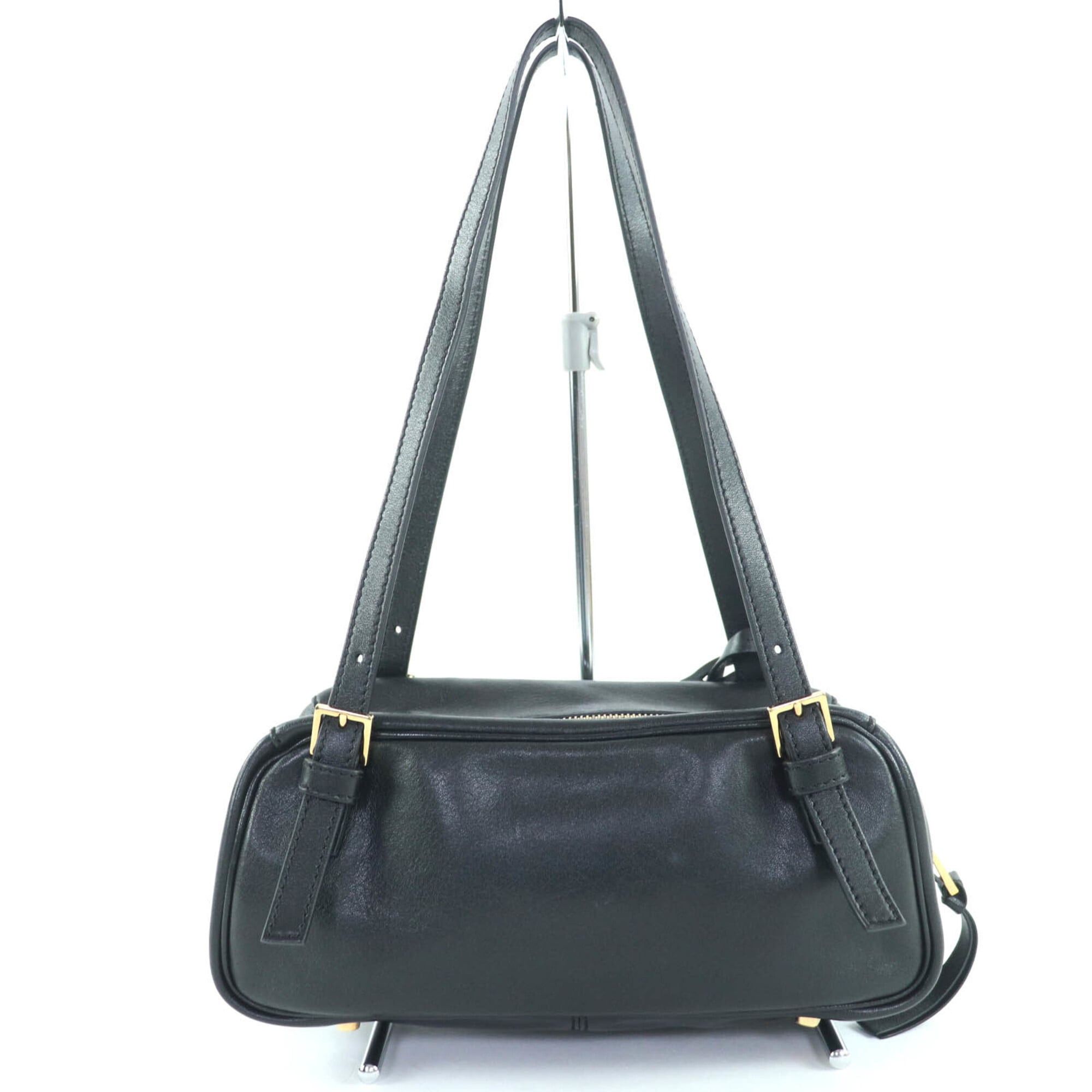 Versace VERSACE 1015792 Versace Tag Nappa Bowling Bag with Medusa Charm Leather Handbag Black Comes Box and Dust Made in Italy Women's Size ONE SIZE - 3 Thumbnail