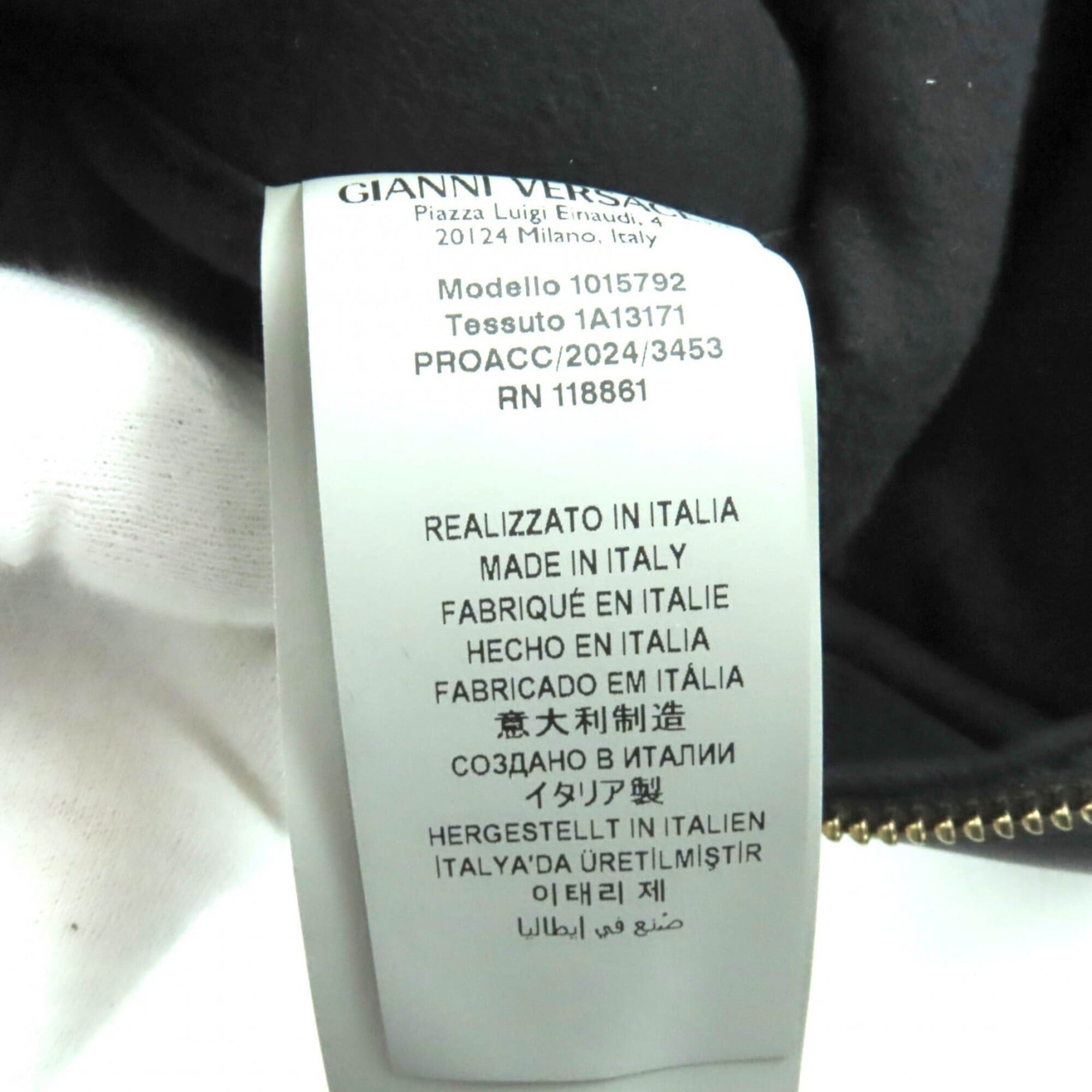 Versace VERSACE 1015792 Versace Tag Nappa Bowling Bag with Medusa Charm Leather Handbag Black Comes Box and Dust Made in Italy Women's Size ONE SIZE - 16 Thumbnail