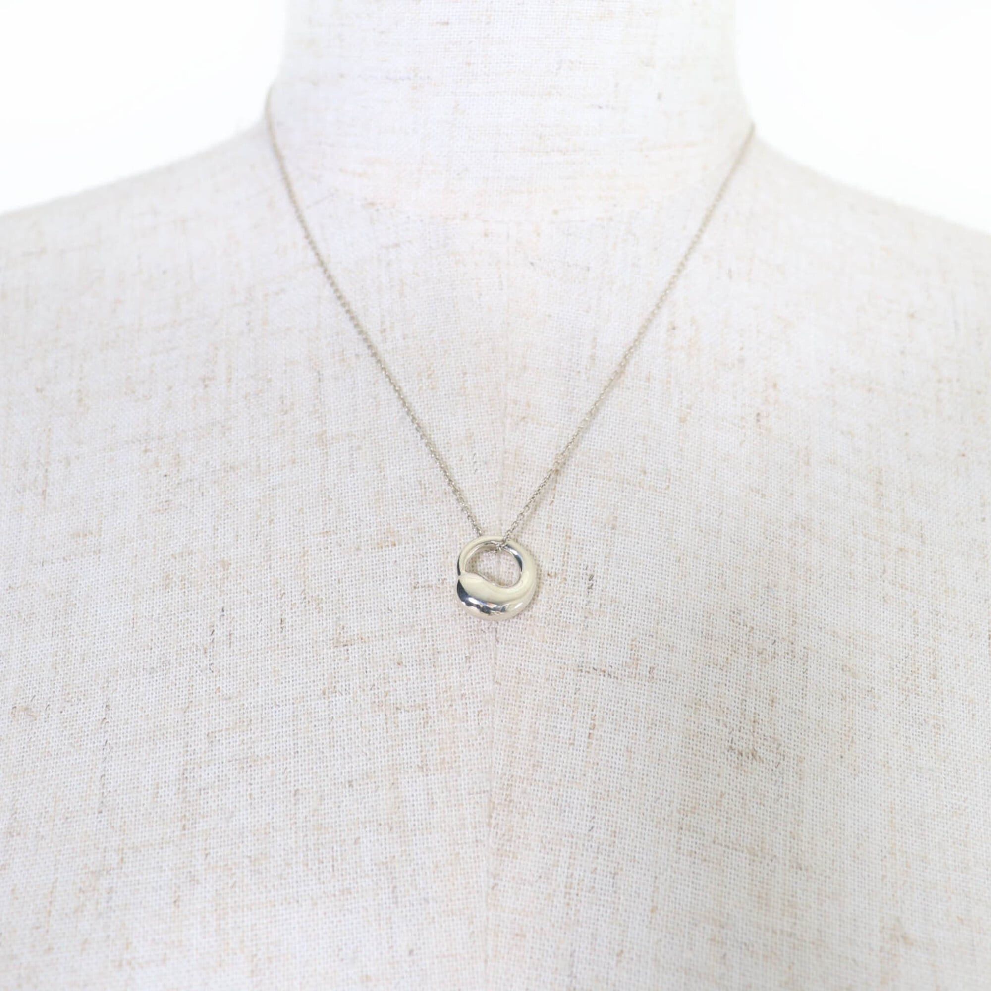 Tiffany & Co. TIFFANY&Co. Tiffany & Co. Elsa Peretti Eternal Circle 925 Silver Necklace, Weight 4.35g, Women's Size ONE SIZE - 3 Thumbnail