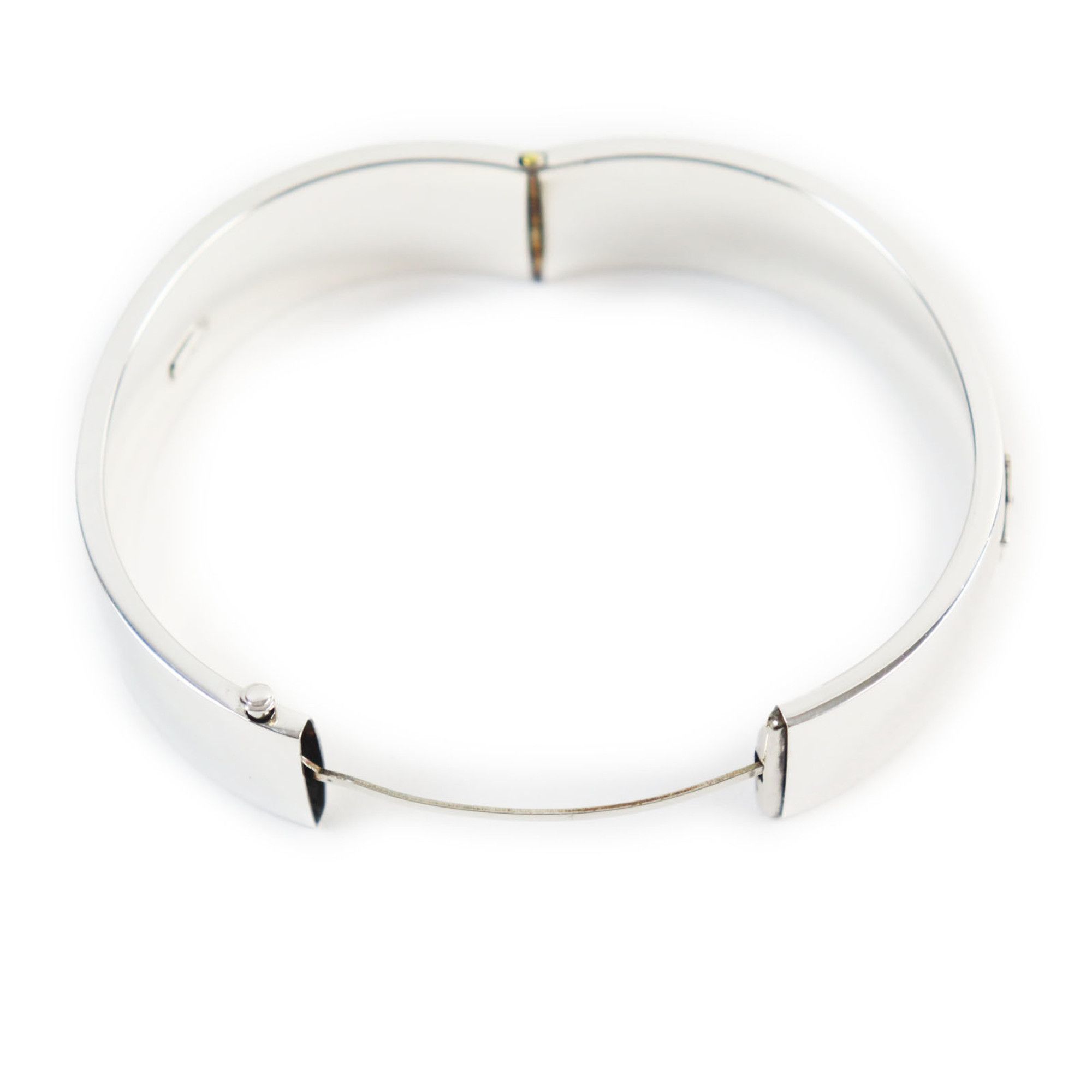 Tiffany & Co. Tiffany & Co. 1940s Vintage (During World War II) 3-Star Bangle - Ruby, Diamond, Sapphire, Star Engraved Bracelet Silver Gold Total Weight 36.5g Men's Size ONE SIZE - 5 Thumbnail