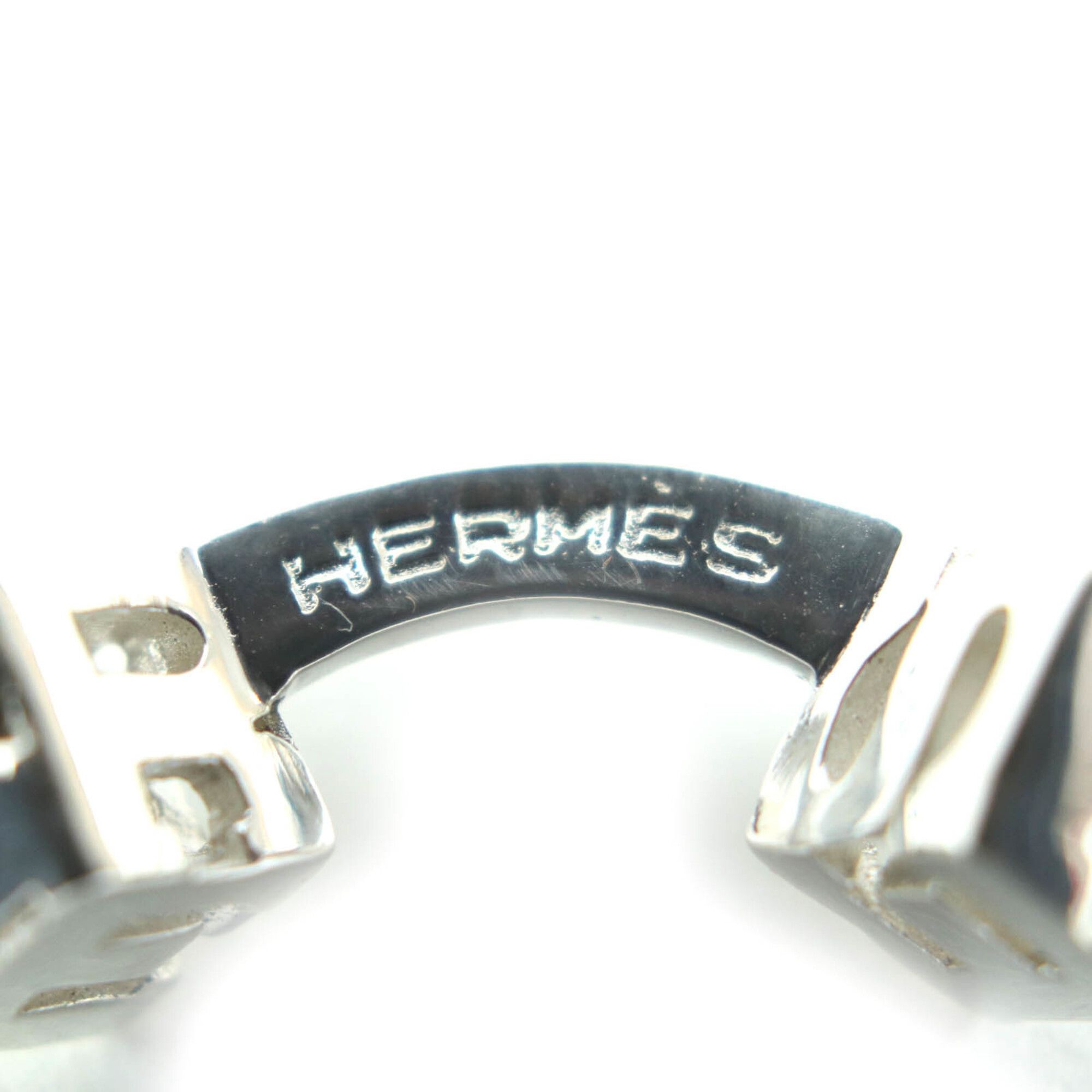 Hermes HERMES Vintage SV925 Logo Motif Engraved Cube Square Cufflinks Silver Made in France Weight 6.48g Men's Size ONE SIZE - 7 Thumbnail