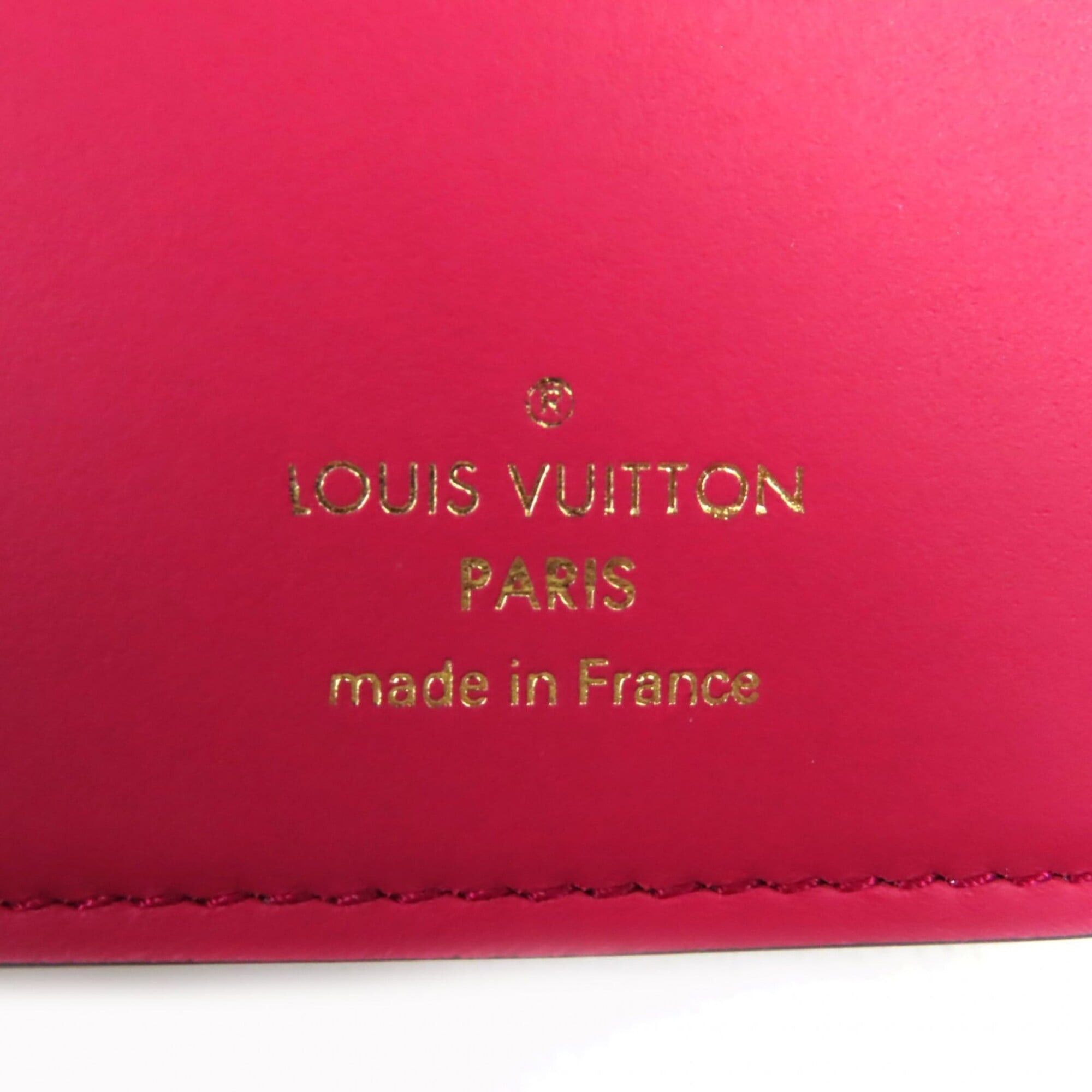 Louis Vuitton LOUIS VUITTON M62157 Portefeuille Capucines Compact Taurillon Leather Noir Hot Pink Bi-fold Wallet Gold Hardware Comes with Box and Dust Bag Made in France Women's Size ONE SIZE - 12 Thumbnail