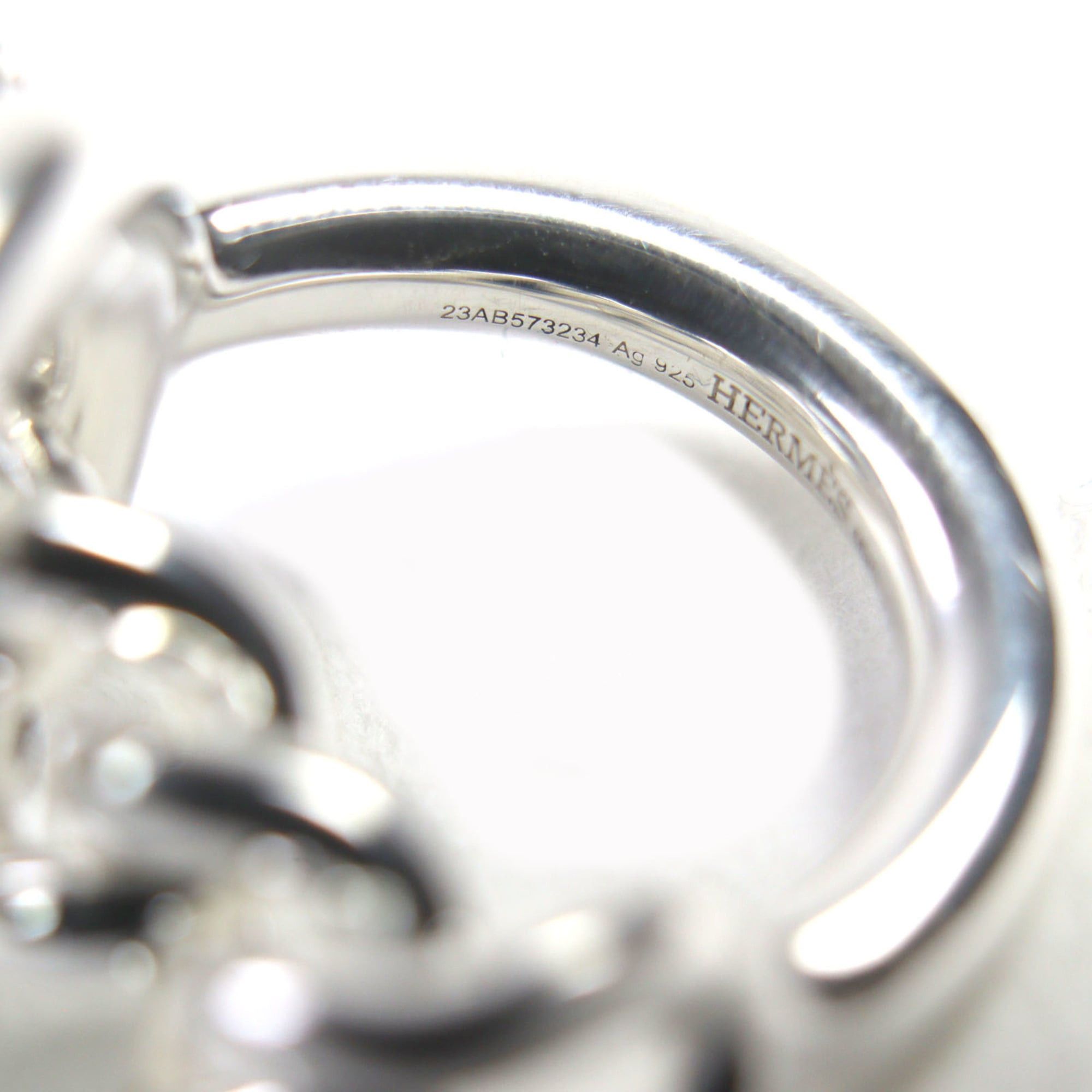 Hermes HERMES Croisette Ring, AG925, 2023 model, Silver, Size 49 (equivalent to Japanese size), Made in Italy, Weight: 15.7g Size ONE SIZE - 9 Thumbnail