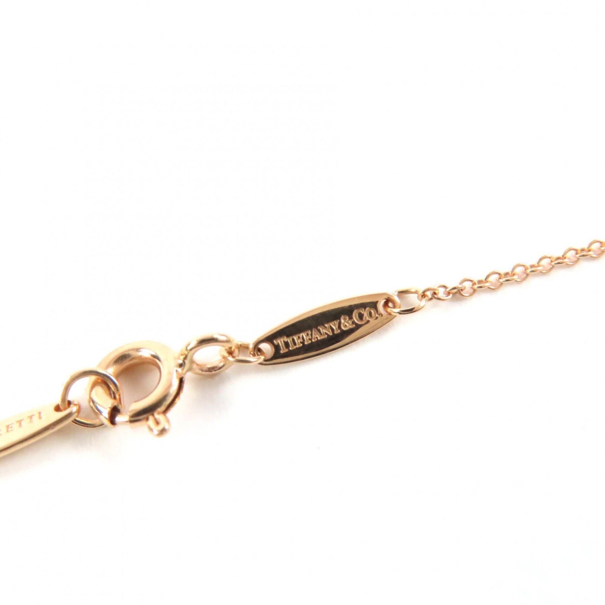 Tiffany & Co. TIFFANY&Co. Tiffany 69710727 Elsa Peretti By the Yard 18K 750PG Diamond Approx. 0.18ct 1P Necklace Pink Gold with Case Set Diameter 4.80mm Weight 1.8g Women's Size ONE SIZE - 9 Thumbnail