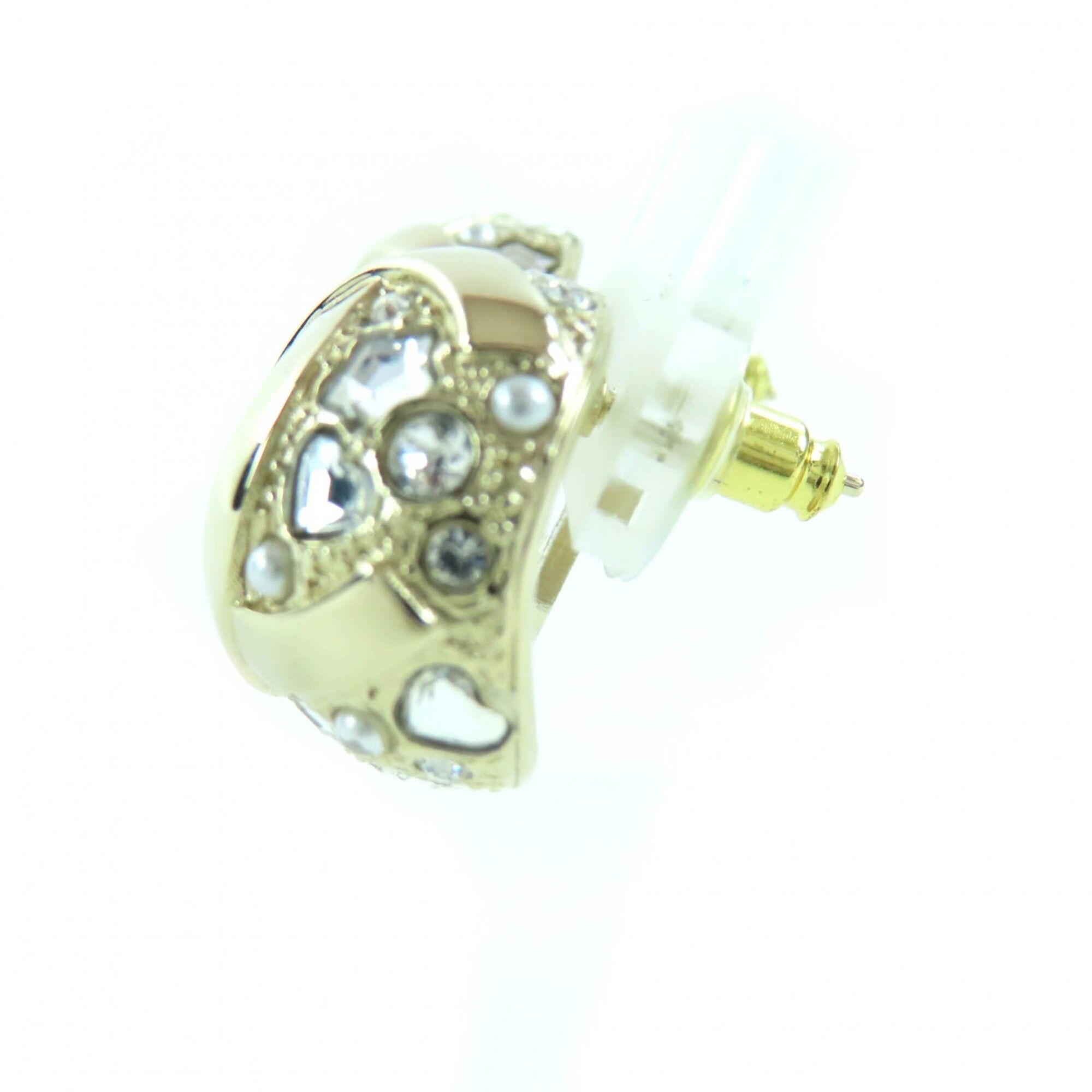 Chanel CHANEL B25P ABF219 Metal Strass Star & Heart Motif Ball Earrings (Pair) Gold, with Box, Women's Size ONE SIZE - 3 Thumbnail