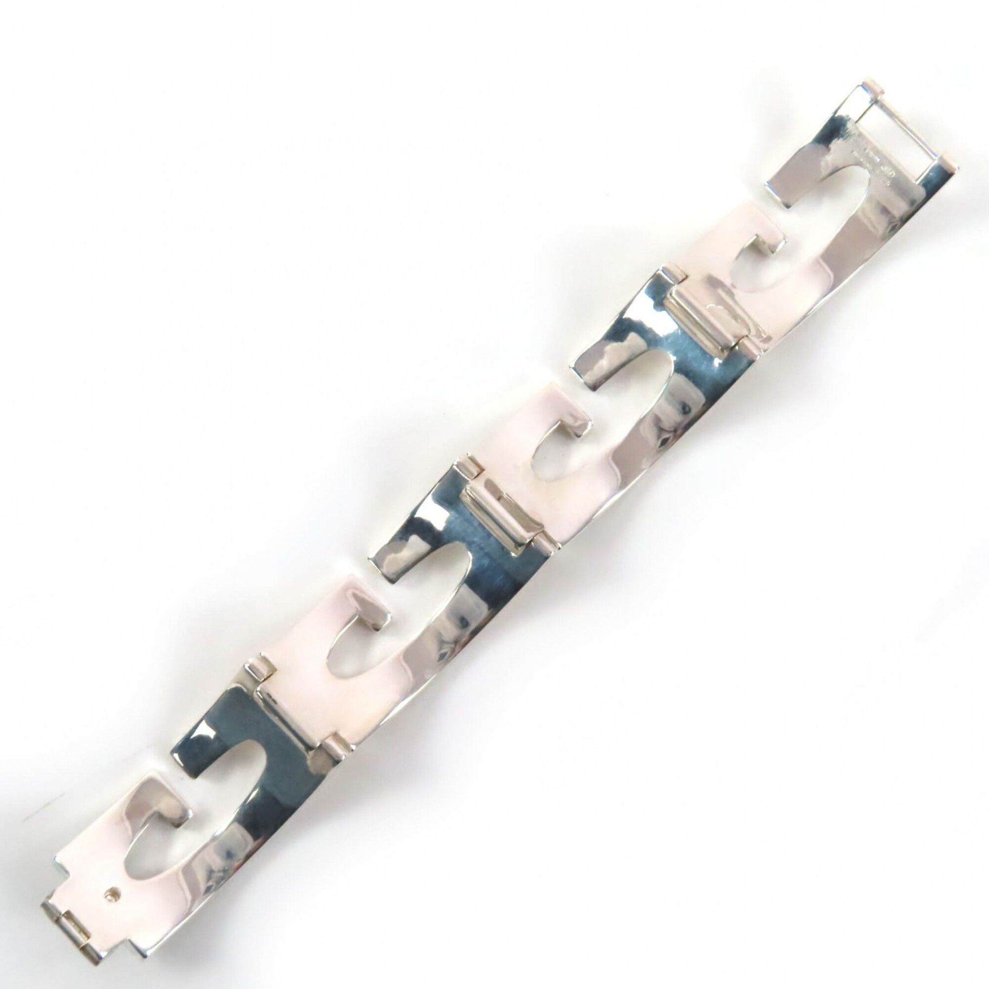 Gucci GUCCI 925 Sterling Silver Bracelet, 1990s-2000s, Old Gucci, Tom Ford Era, G Logo Large, Made in Italy, Weight: 84.65g, Women's. Size ONE SIZE - 9 Thumbnail