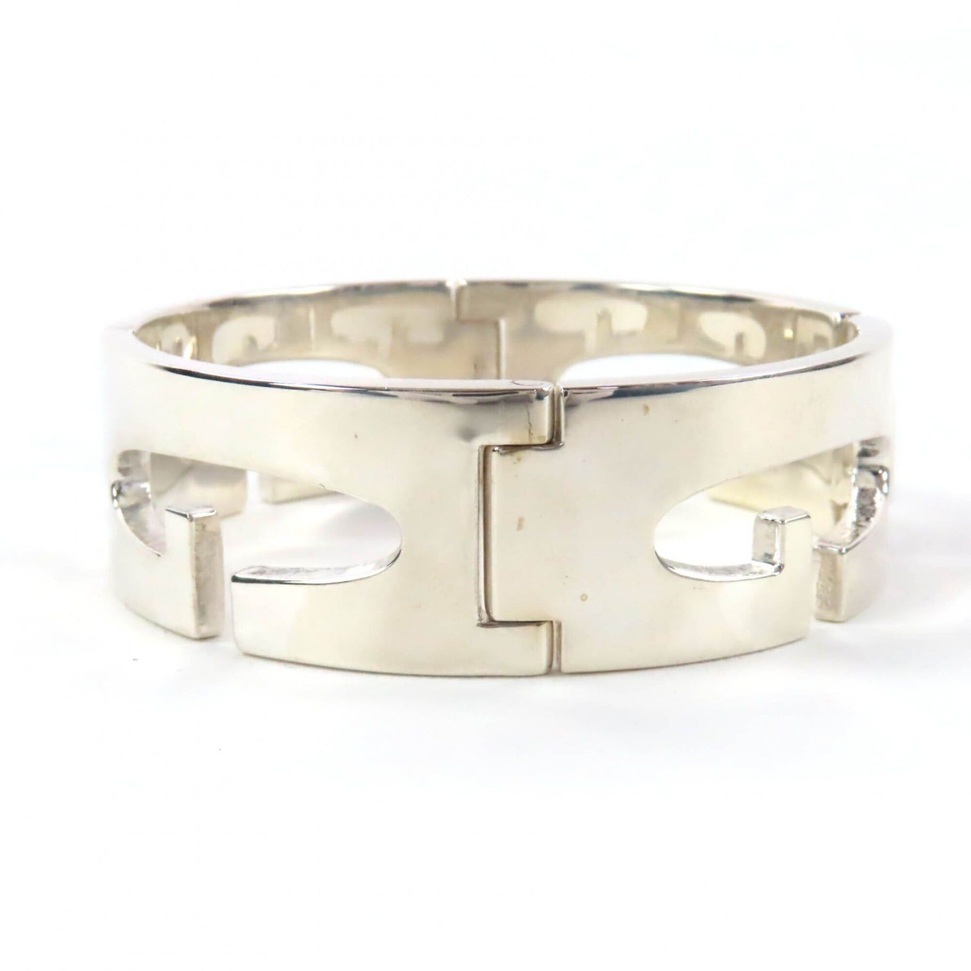 Gucci GUCCI 925 Sterling Silver Bracelet, 1990s-2000s, Old Gucci, Tom Ford Era, G Logo Large, Made in Italy, Weight: 84.65g, Women's. Size ONE SIZE - 5 Thumbnail