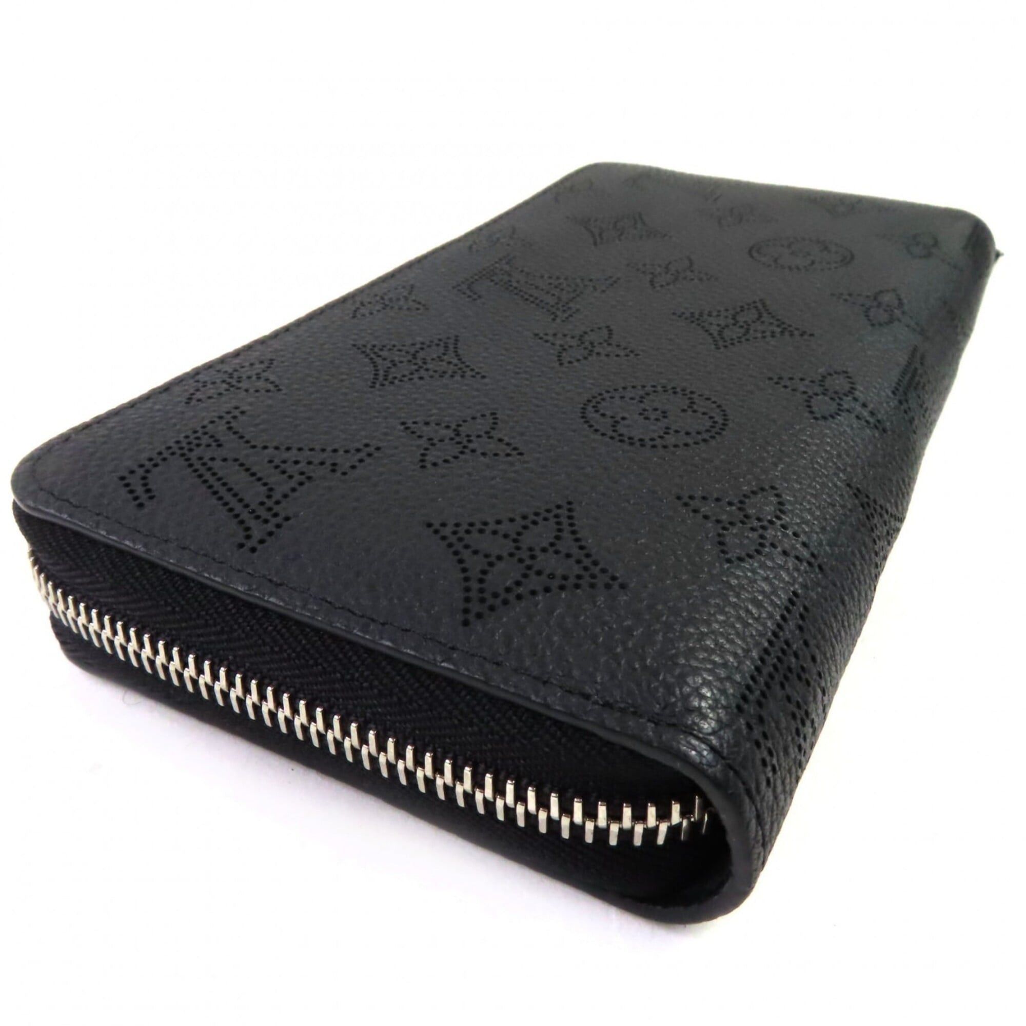 Louis Vuitton LOUIS VUITTON M61867 Zippy Wallet Mahina Noir Monogram Leather Round Zip Long with Box and Dust Bag, Made in France, Women's Size ONE SIZE - 4 Thumbnail