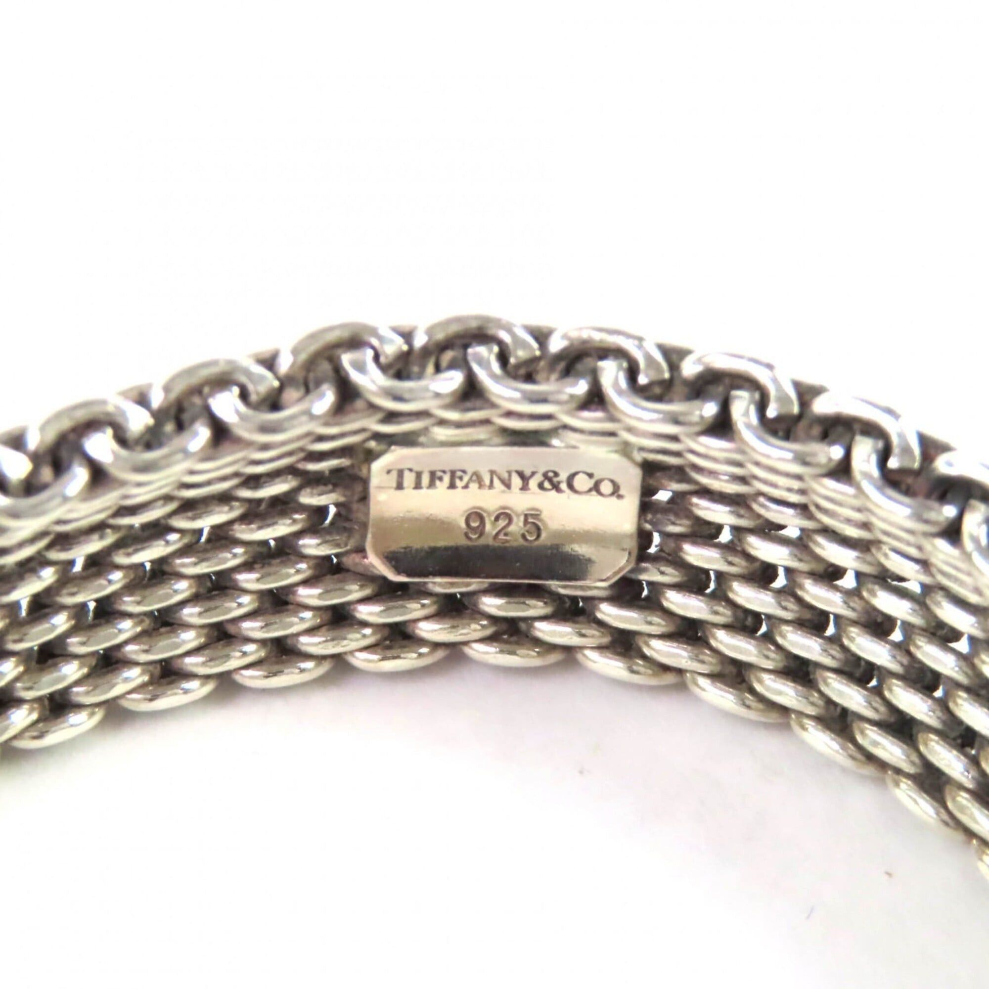 Tiffany & Co. TIFFANY&Co. Tiffany Somerset Mesh 925 Bangle Bracelet, Silver, Weight 58.9g, Women's Size ONE SIZE - 6 Thumbnail