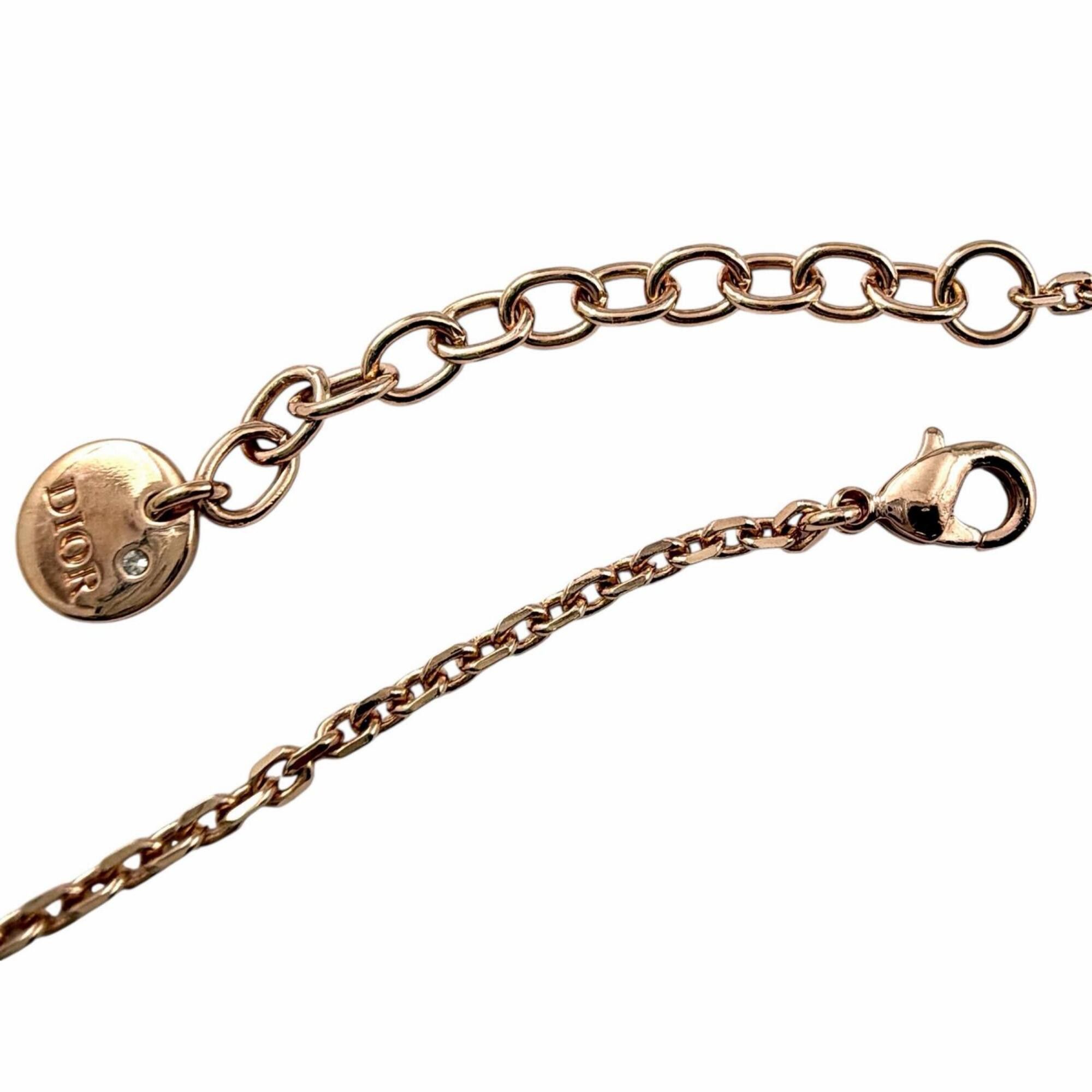 Dior Christian Dior DIOR N1390PTCPL Petit CD 1P Diamond Resin Pearl Necklace Rose Gold with Box and Dust Bag for Women Size ONE SIZE - 6 Thumbnail