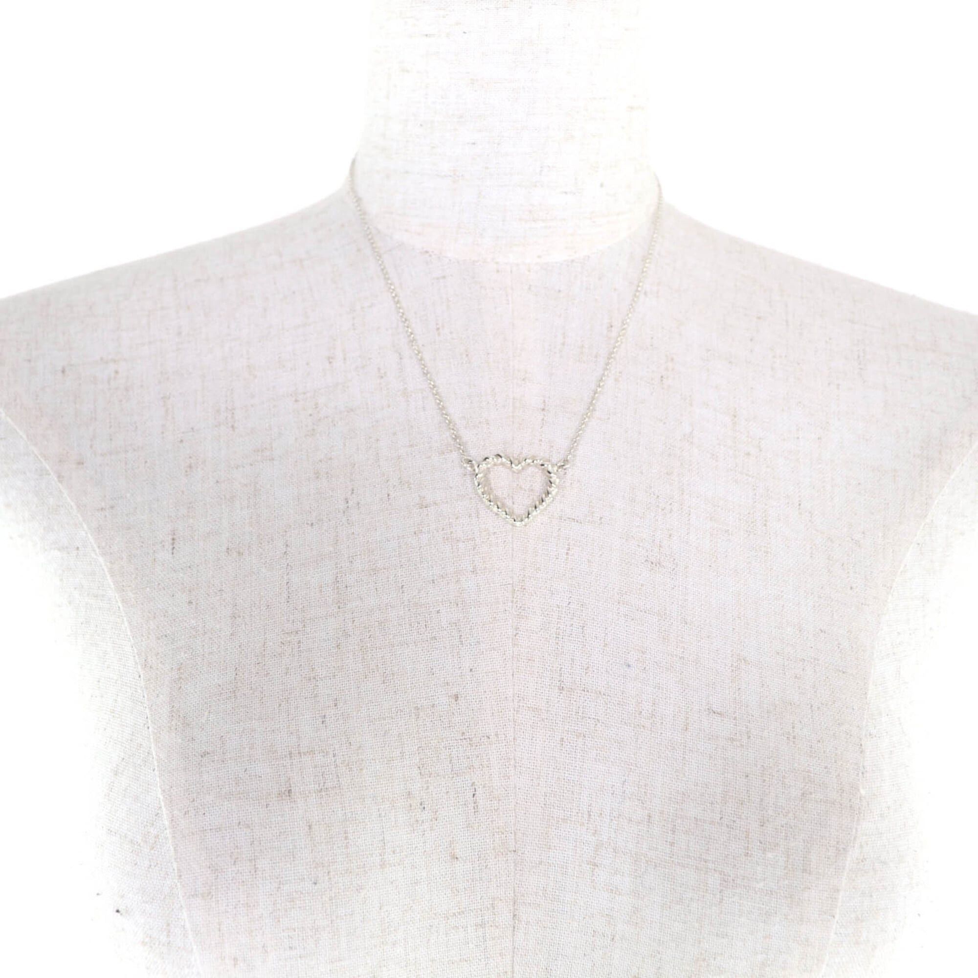 Tiffany & Co. TIFFANY&Co. Tiffany 925 Heart Twist Necklace Pendant, Silver, Weight 5.73g, Women's Size ONE SIZE - 3 Thumbnail