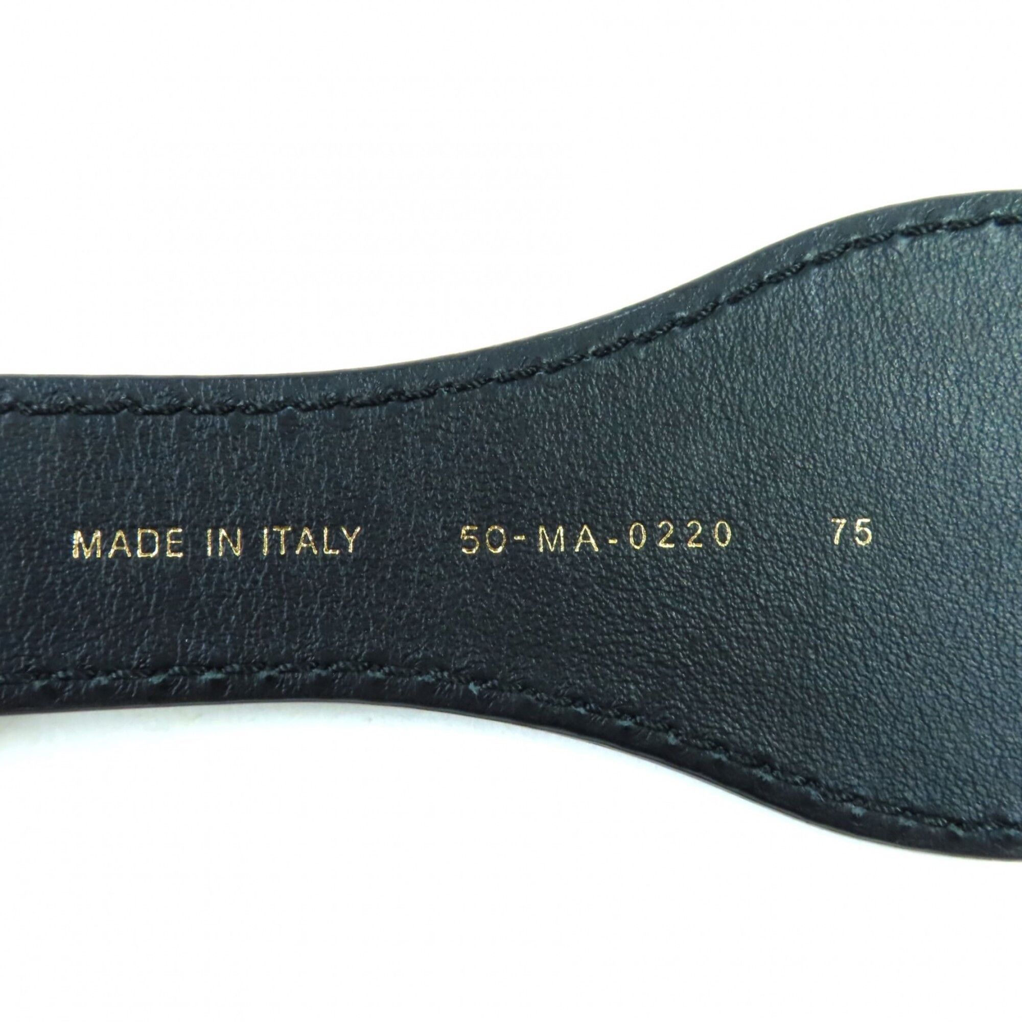 Dior Christian Dior 50-MA-0220 Embroidered Logo Canvas Belt, Indigo Blue, with Box and Dust Bag, Made in Italy, Women's. Size ONE SIZE - 11 Thumbnail