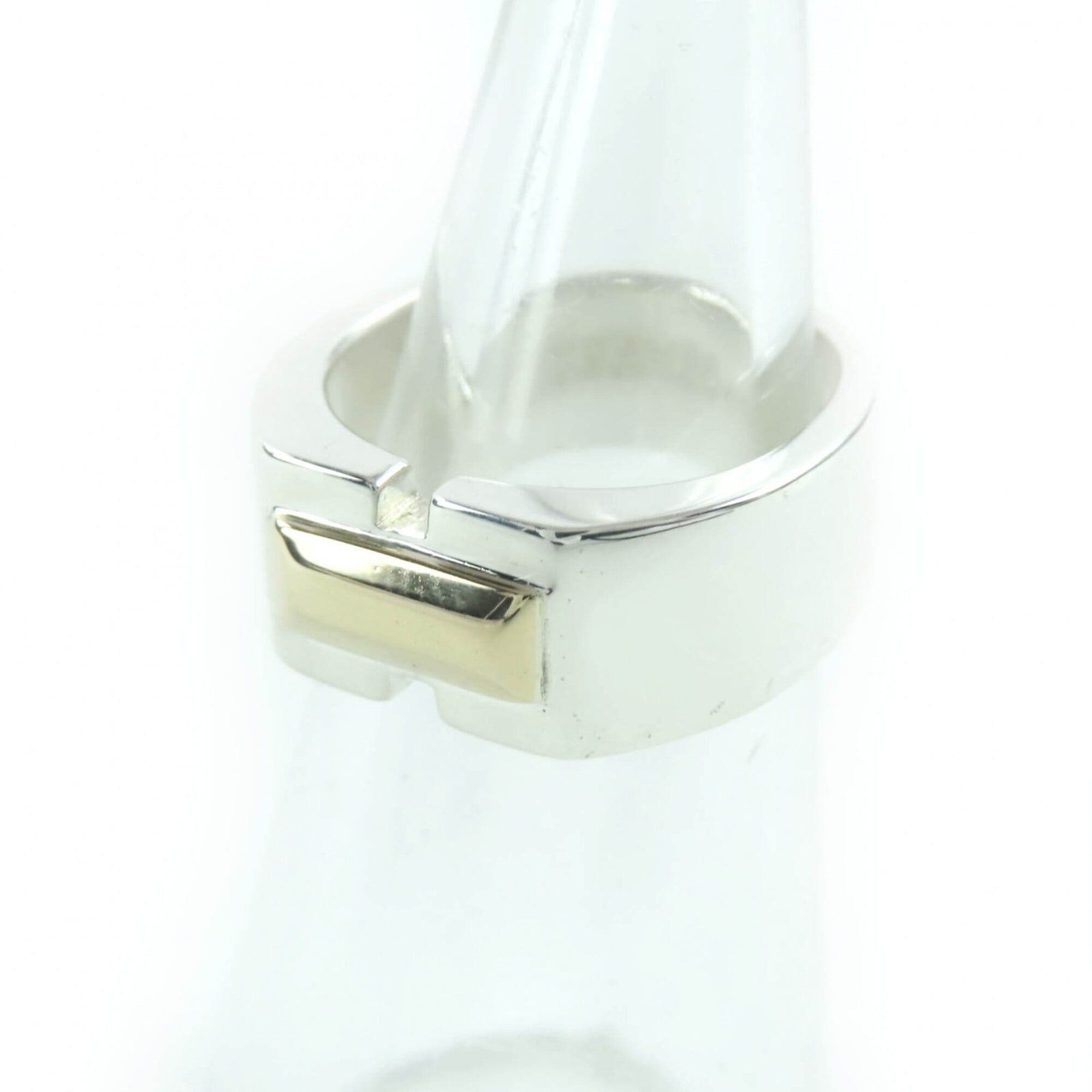 Hermes HERMES Vintage Bucket Ring, 925 Sterling Silver and 18K Gold, Size 50 (Japanese size equivalent), Weight: 7.58g, Women's. Size ONE SIZE - 2 Thumbnail