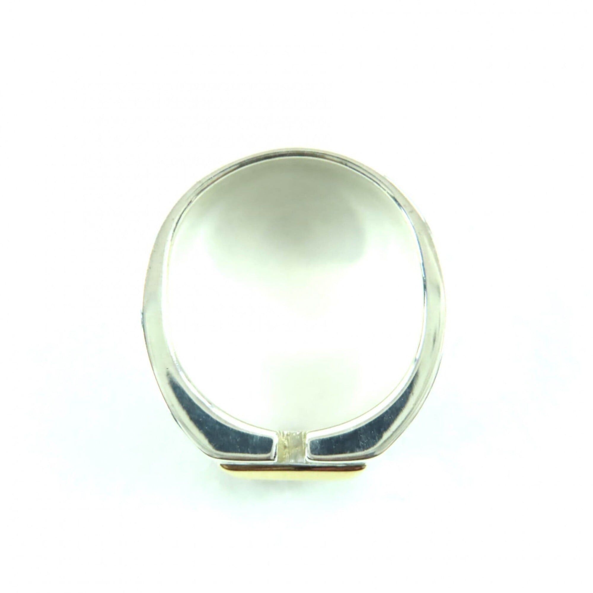 Hermes HERMES Vintage Bucket Ring, 925 Sterling Silver and 18K Gold, Size 50 (Japanese size equivalent), Weight: 7.58g, Women's. Size ONE SIZE - 6 Thumbnail