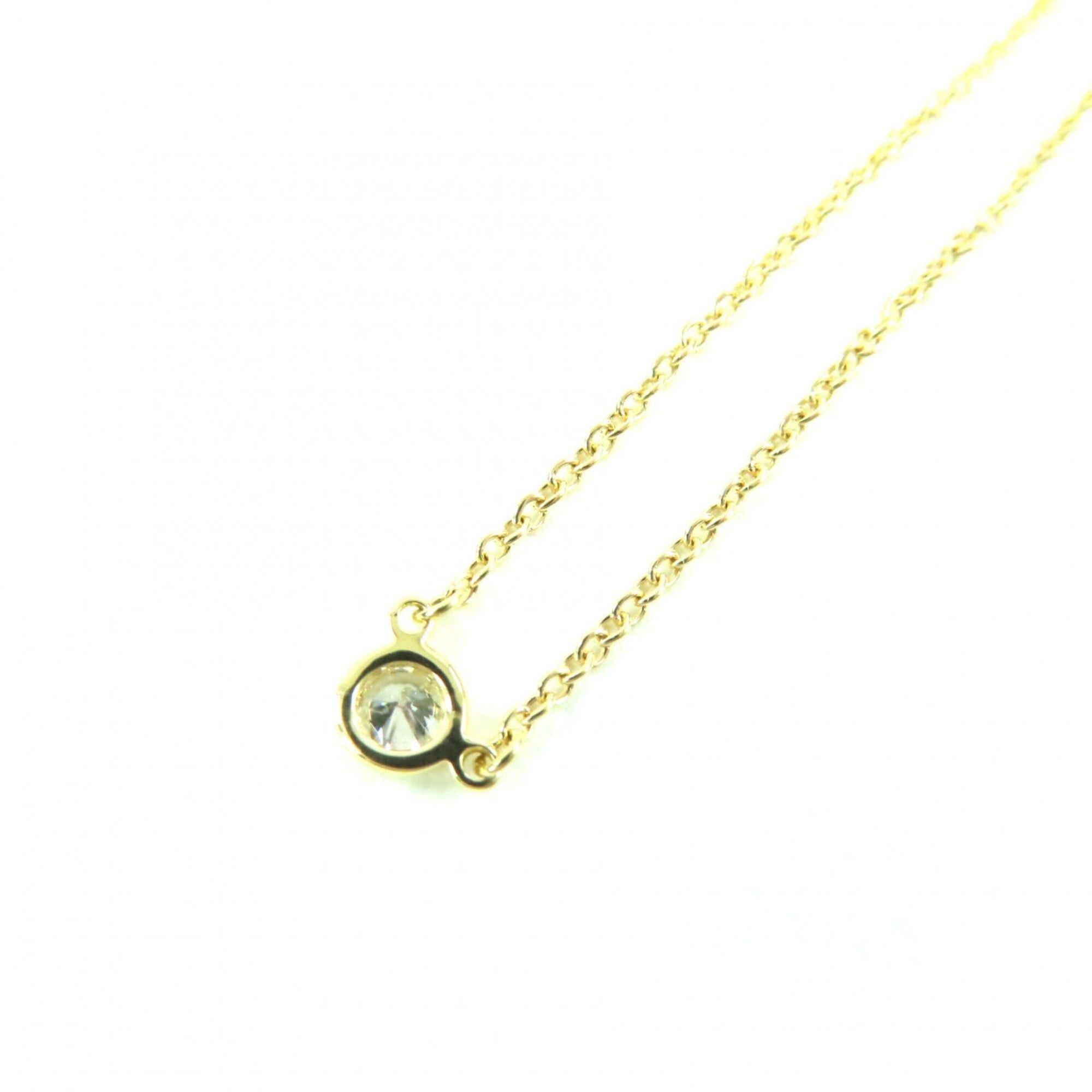 Tiffany & Co. TIFFANY&Co. Tiffany & Co. By the Yard Elsa Peretti K18 750YG Diamond 0.05ct Necklace, Frame Diameter Approx. 3.80mm, Yellow Gold, Weight 1.79g, Current Model, Women's Size ONE SIZE - 2 Thumbnail