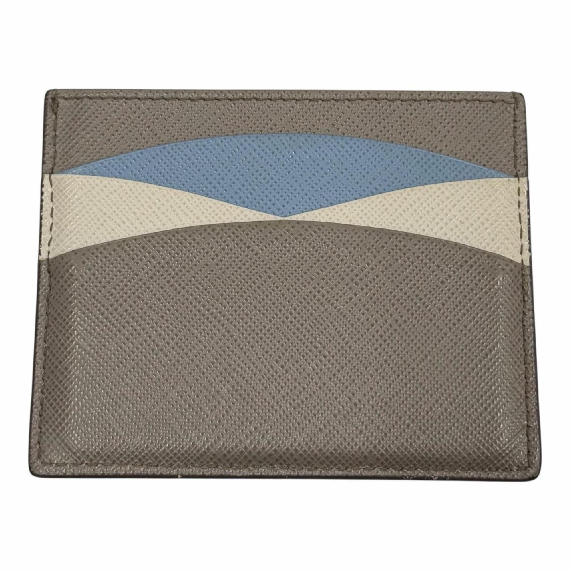Prada PRADA 1MC025 Saffiano Leather Metal Logo Pass Case/Card Holder - Multi-colored, Made in Italy, Women's Size ONE SIZE - 3 Thumbnail