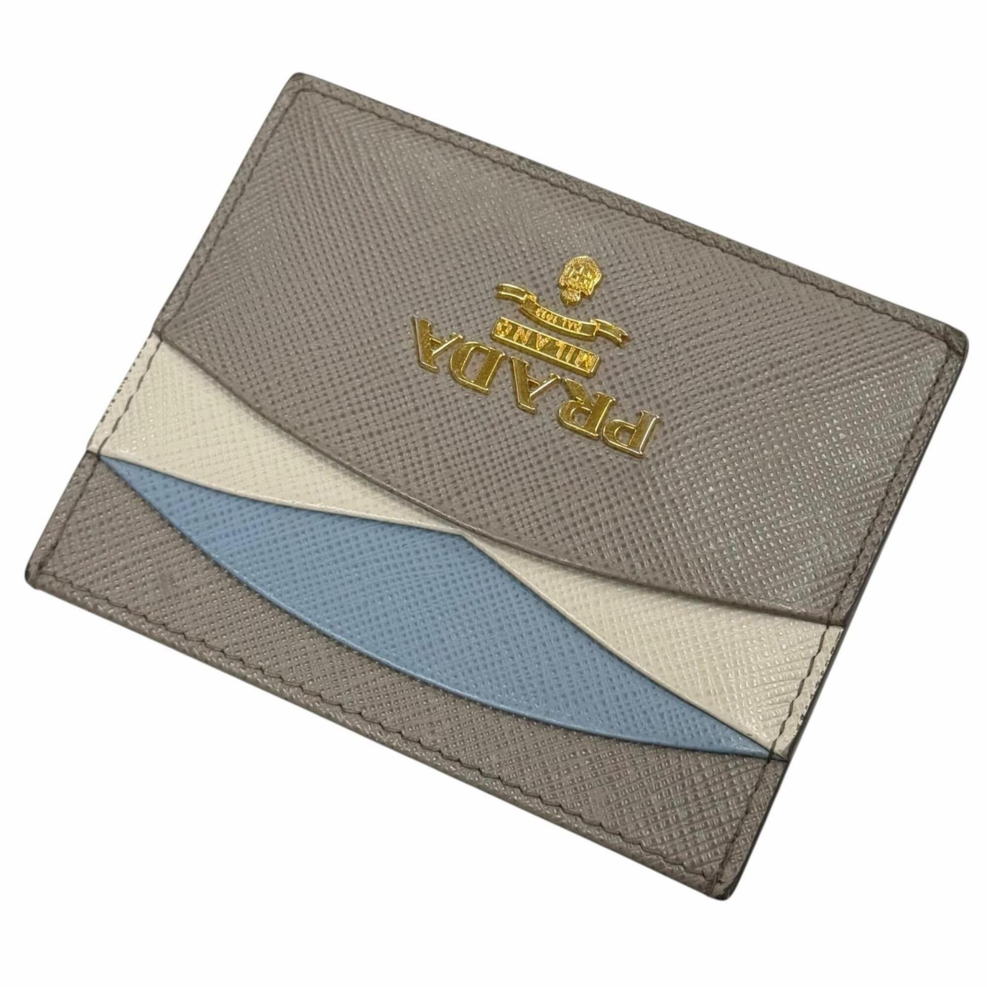 Prada PRADA 1MC025 Saffiano Leather Metal Logo Pass Case/Card Holder - Multi-colored, Made in Italy, Women's Size ONE SIZE - 4 Thumbnail