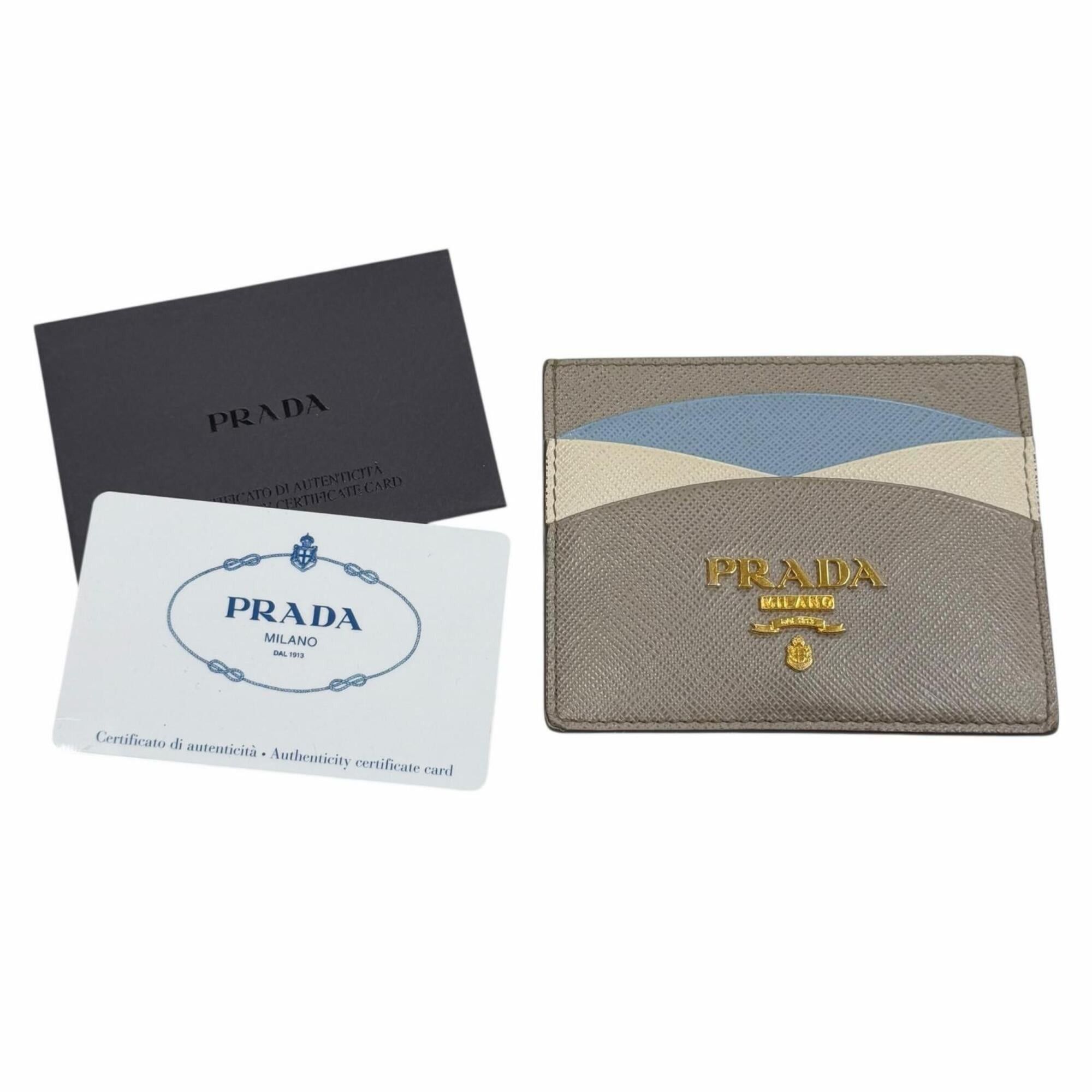 Prada PRADA 1MC025 Saffiano Leather Metal Logo Pass Case/Card Holder - Multi-colored, Made in Italy, Women's Size ONE SIZE - 2 Thumbnail