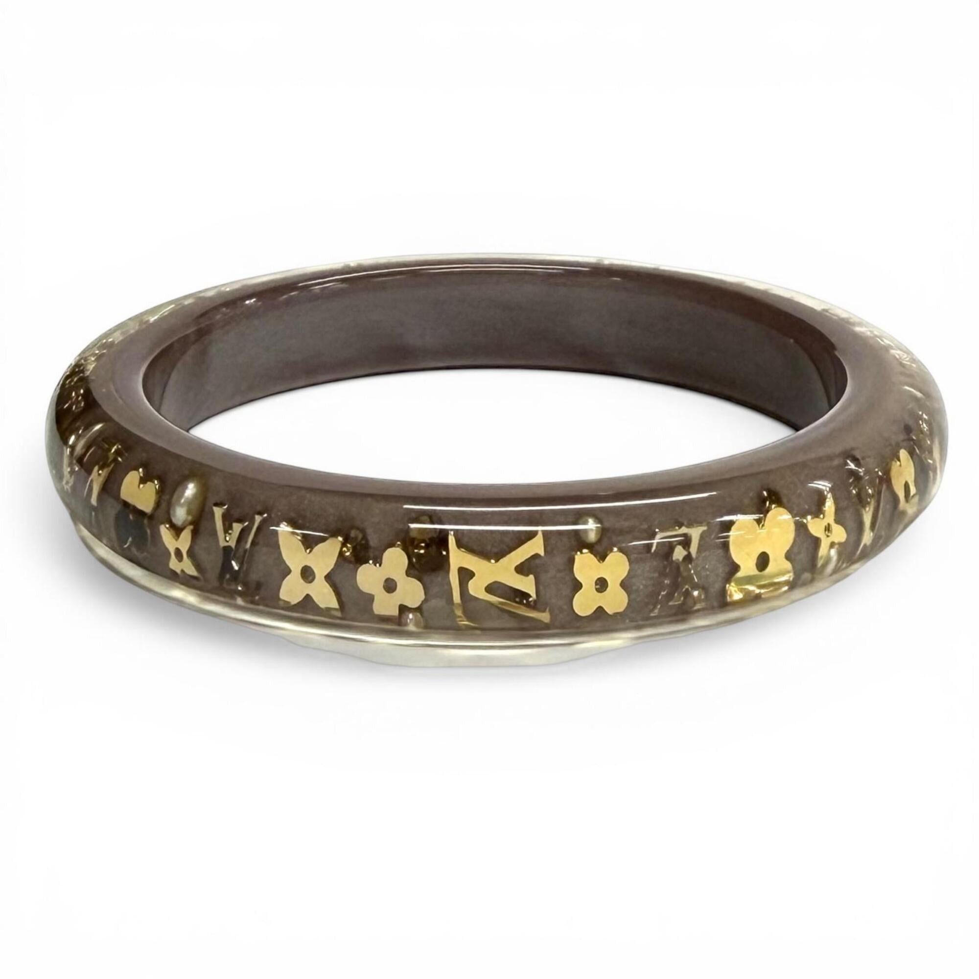 Louis Vuitton LOUIS VUITTON M65867 Bracelet Inclusion TPM Monogram Bangle Clear Brown Gold with Dust Bag Women's Size ONE SIZE - 5 Thumbnail