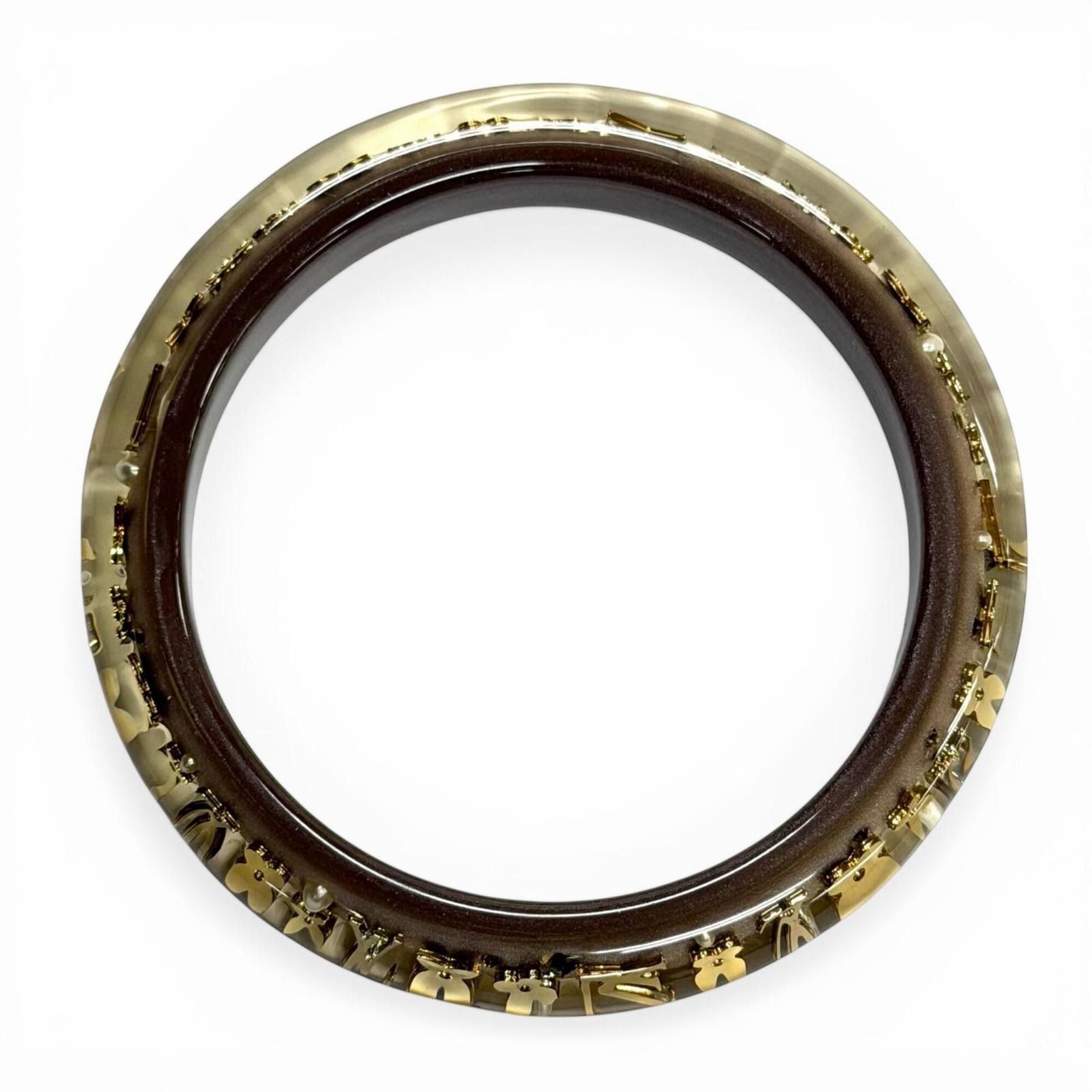Louis Vuitton LOUIS VUITTON M65867 Bracelet Inclusion TPM Monogram Bangle Clear Brown Gold with Dust Bag Women's Size ONE SIZE - 6 Thumbnail