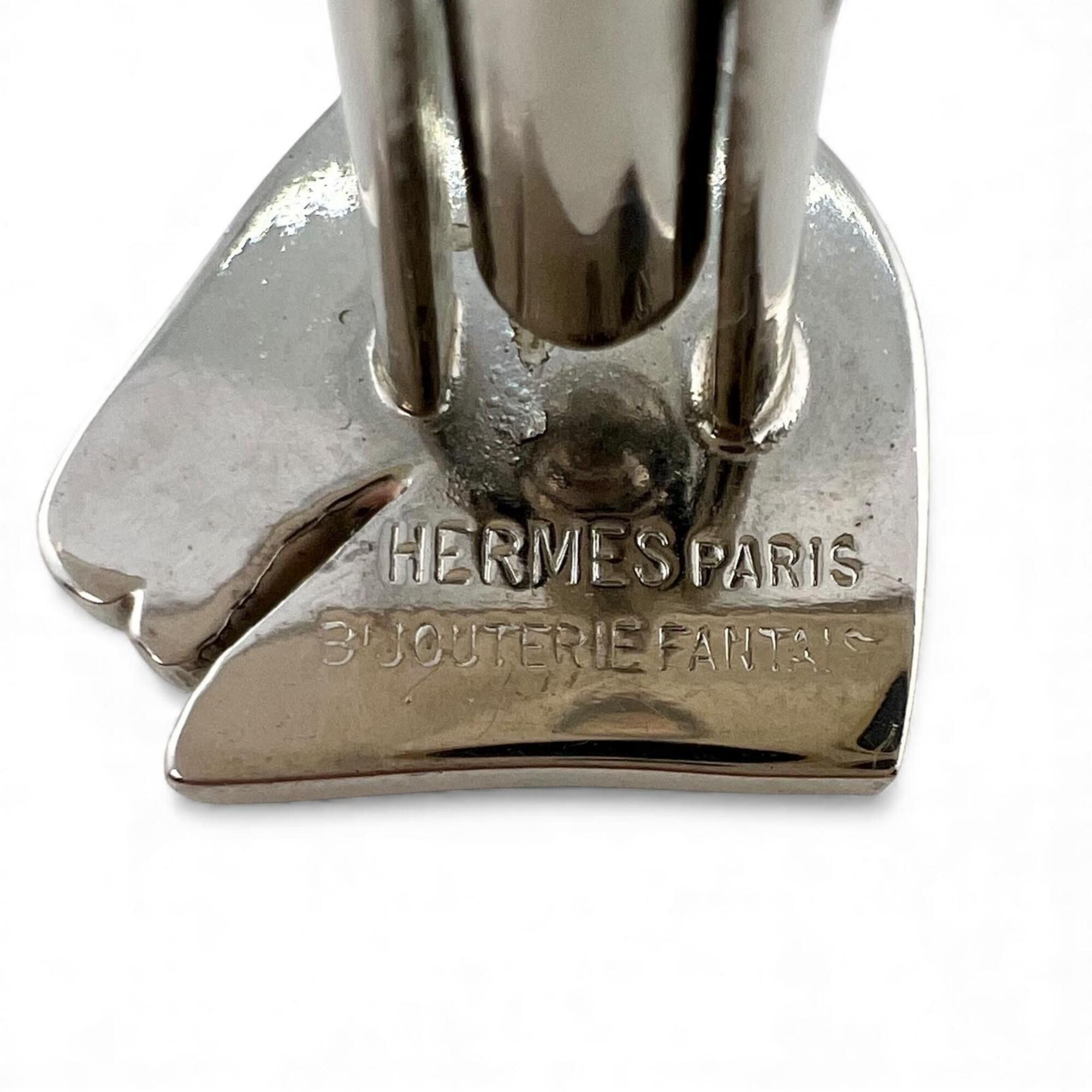 Hermes HERMES Bijou Terry Fantais Horse Design Cufflinks, Silver, Men's Size ONE SIZE - 5 Thumbnail