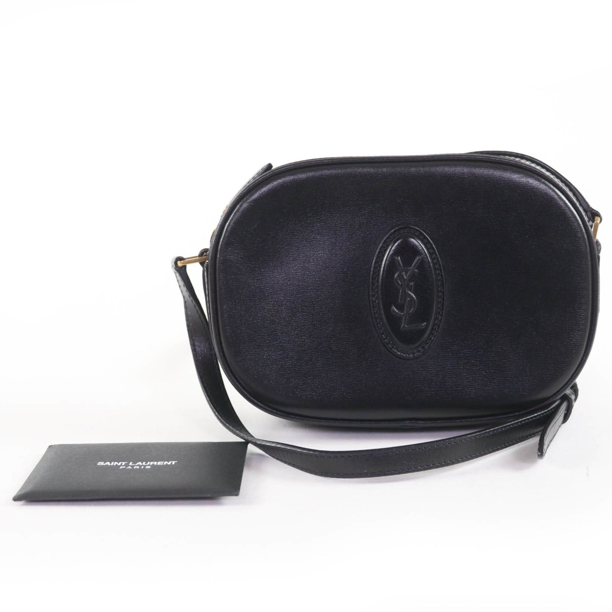 Saint Laurent Paris SAINT LAURENT 582673 YSL Logo Camera Bag Leather Shoulder Black Made in Italy Women's Size ONE SIZE - 2 Thumbnail