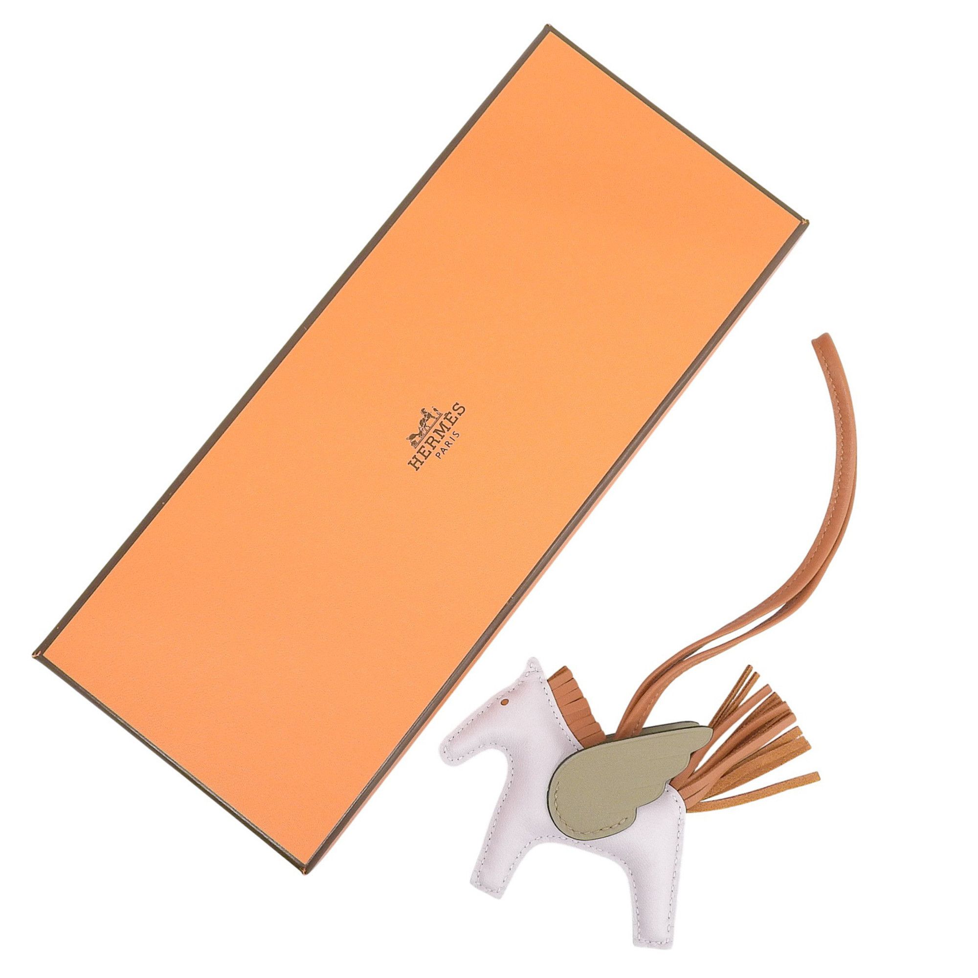 Hermes HERMES Rodeo Pegasus PM bag charm in Agneau Milo mauve pale beige Malfa Pain d'Épices with W stamp, box included, made France, women's. Size ONE SIZE - 2 Thumbnail