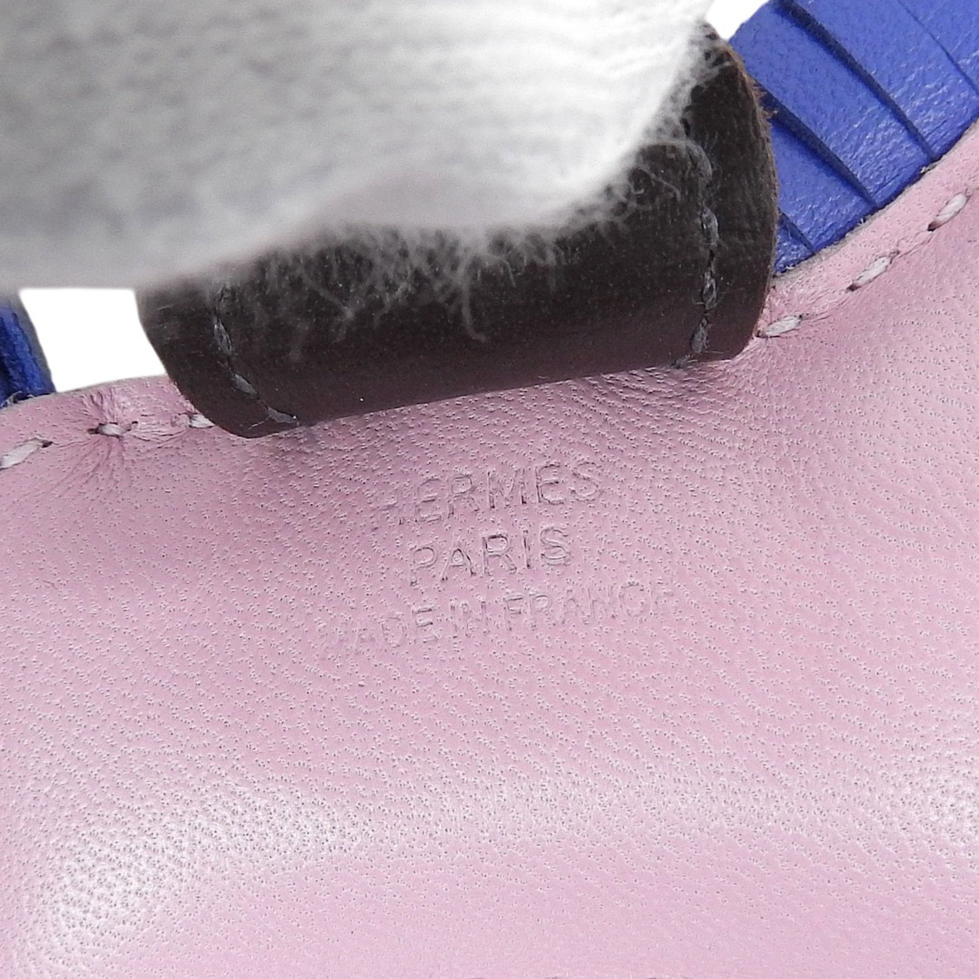 Hermes HERMES Rodeo Charm PM Agneau Milo Mauve Sylvestre Blue France Bag B Stamp Made in Women's Size ONE SIZE - 8 Thumbnail