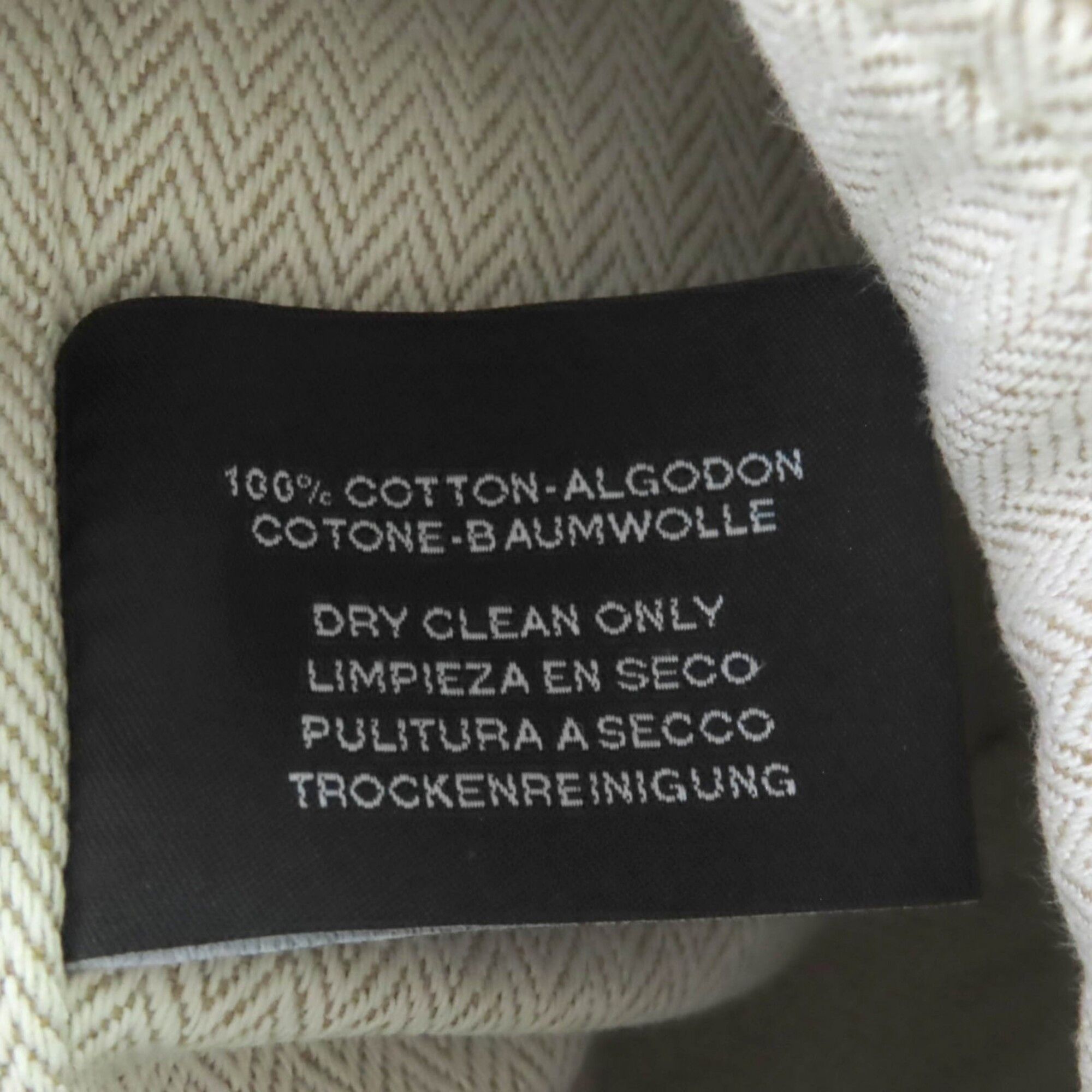 Hermes HERMES Bride-à-Brac GM 100% Cotton H Logo Sellier Button Handbag Pouch Ivory Made in France Women's Size ONE SIZE - 12 Thumbnail