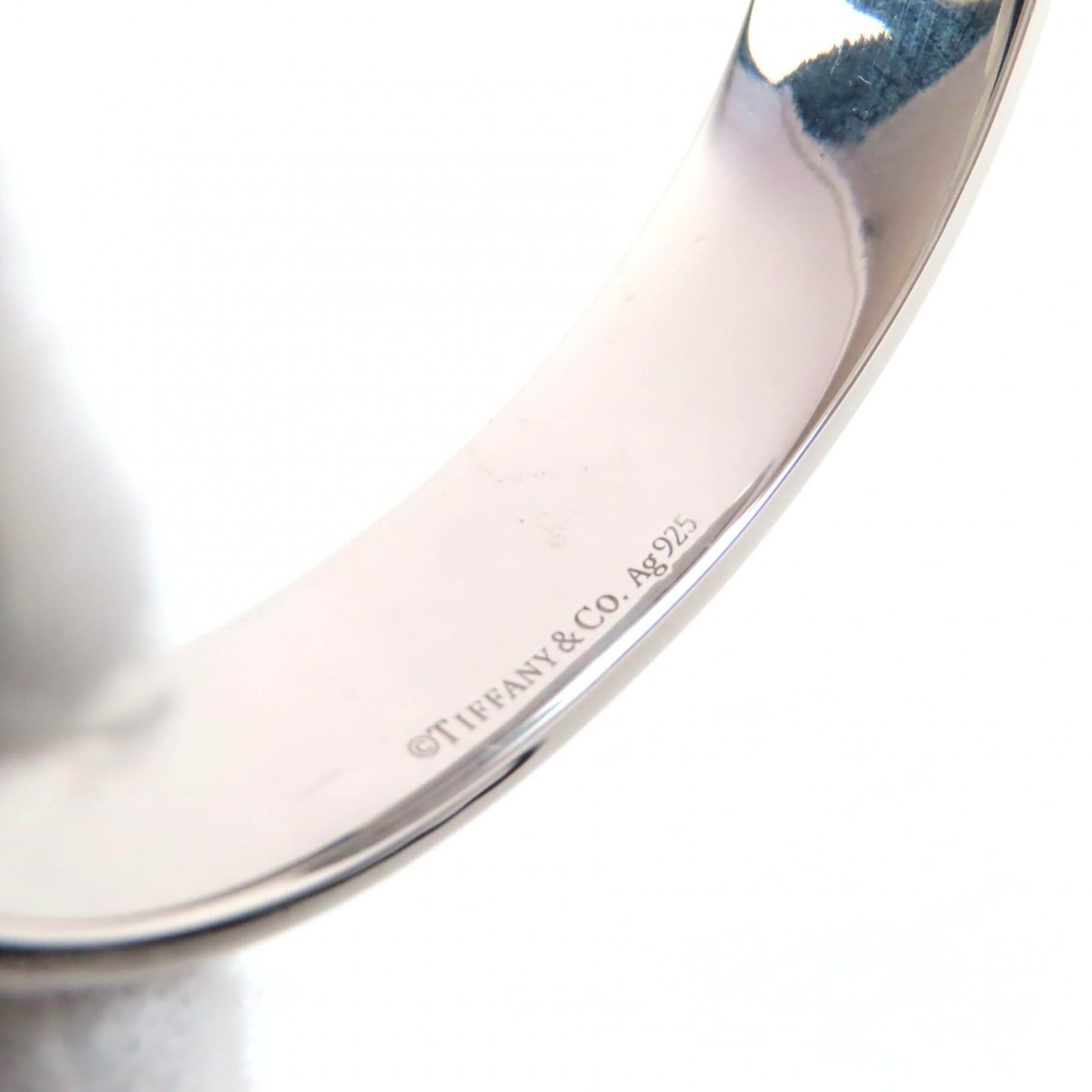 Tiffany & Co. TIFFANY&Co. Tiffany & Co. Return to AG925 Diamond RTT Narrow Cuff Bangle Silver Size S Weight 33.6g Women's Size ONE SIZE - 7 Thumbnail
